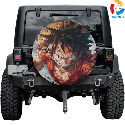 One Piece Monkey D Luffy Spare Tire Cover – Premium Waterproof UV-Resistant Protector