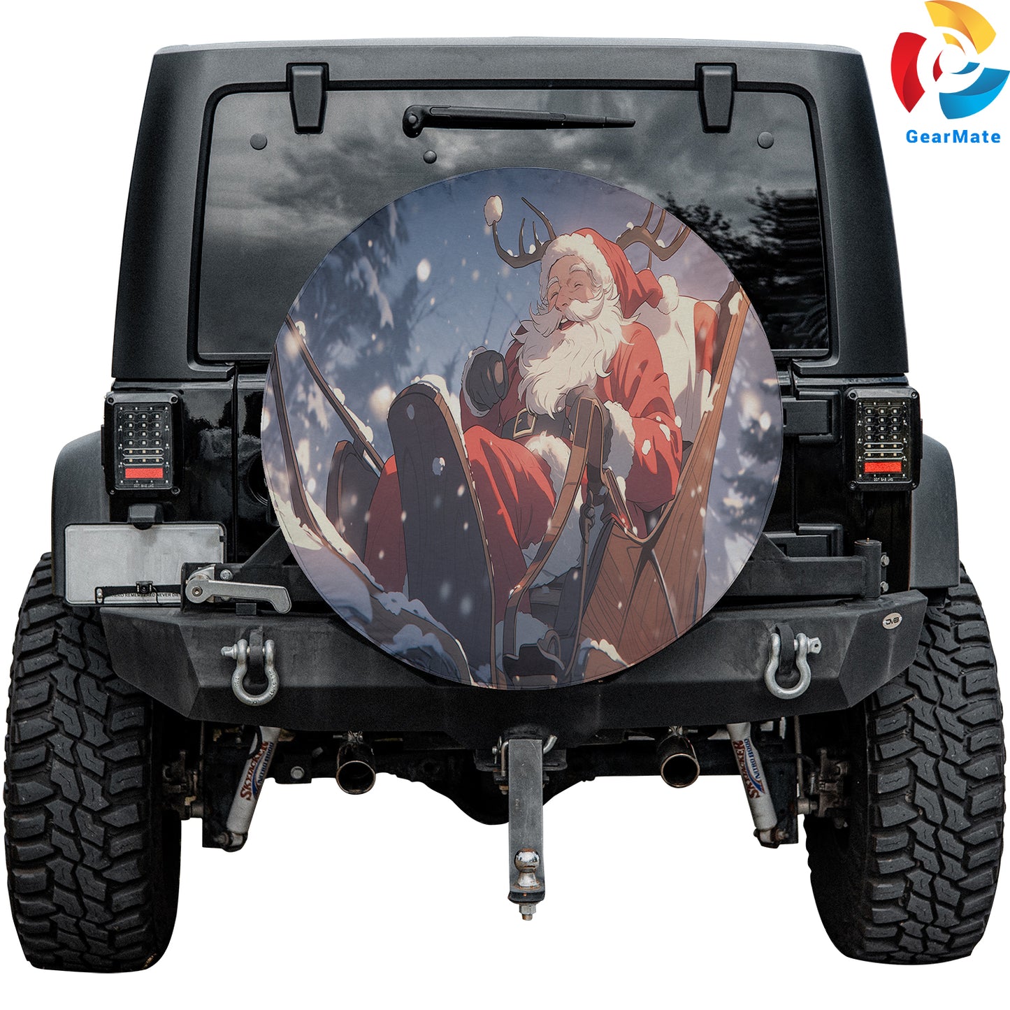 Merry Christmas 2024 Santa Season Spare Tire Cover – Premium Waterproof UV Resistant Protector