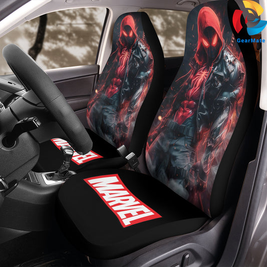 Marvel Deadpool Spiderman Car Seat Covers – High Quality Graphic and Polar Fleece Protector Set