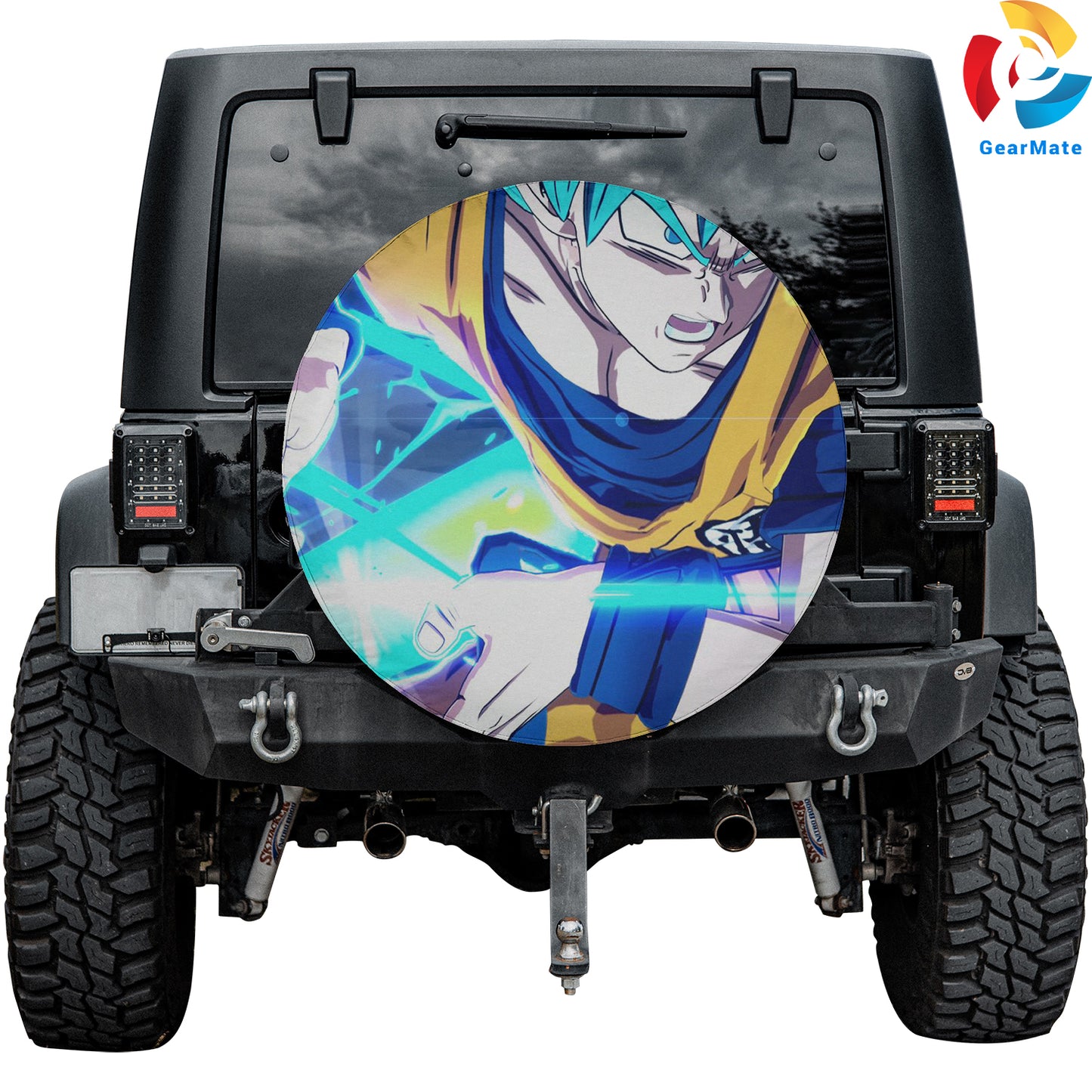 Saiyan Warrior Spare Tire Cover – Premium Waterproof UV-Resistant Protector