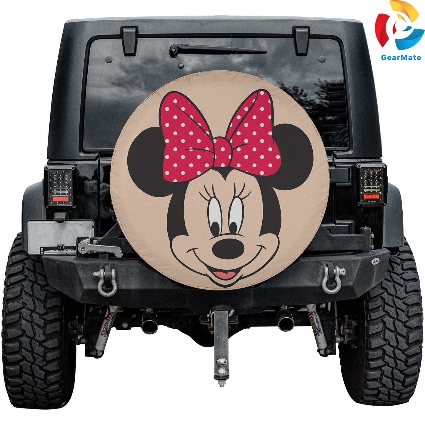 Minnie Mouse Head Ball Spare Tire Cover – Premium Waterproof UV Resistant Protector