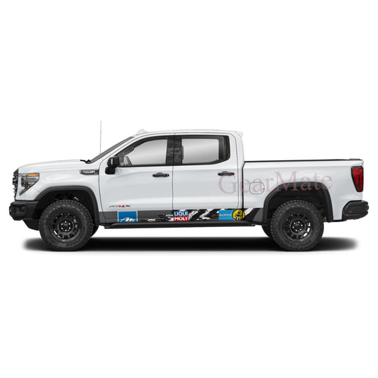 Racing Speed Liqui Moly Rocker Panel Graphic Decal Kit (Left & Right Sides) - High Quality Vinyl for Trucks & SUVs