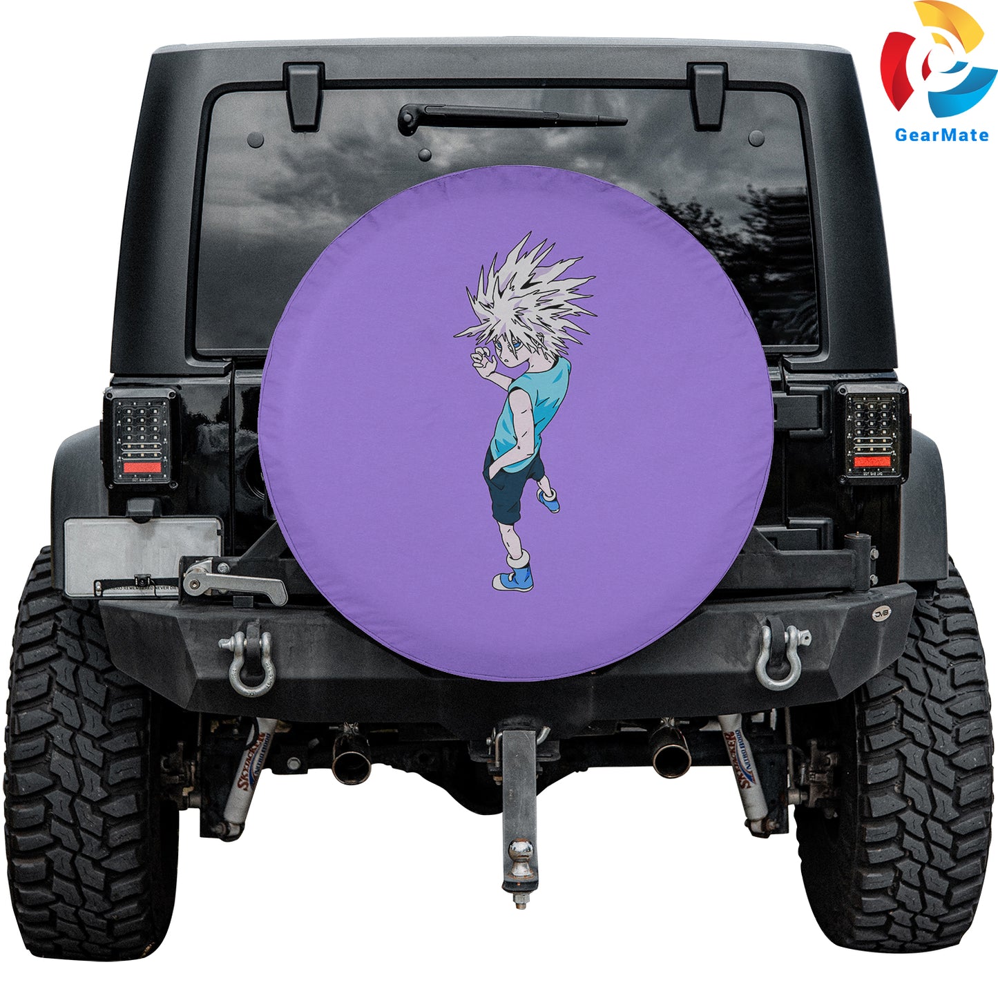 Killua Zoldyck Minimalis Spare Tire Cover – Premium Waterproof UV Resistant Protector