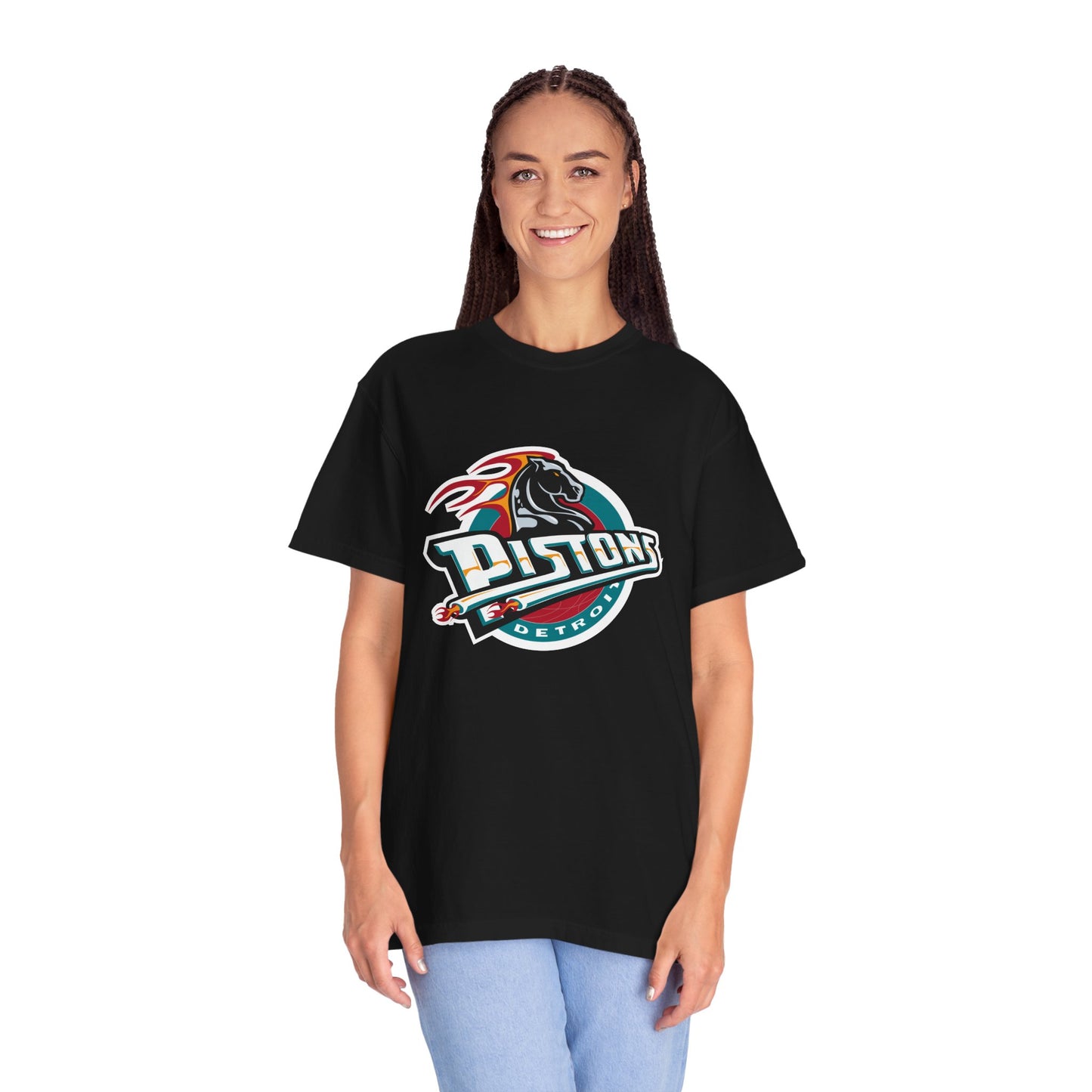 Detroit Pistons Basketball Life Garment-Dyed T-Shirt – Premium Cotton Tee for Customization