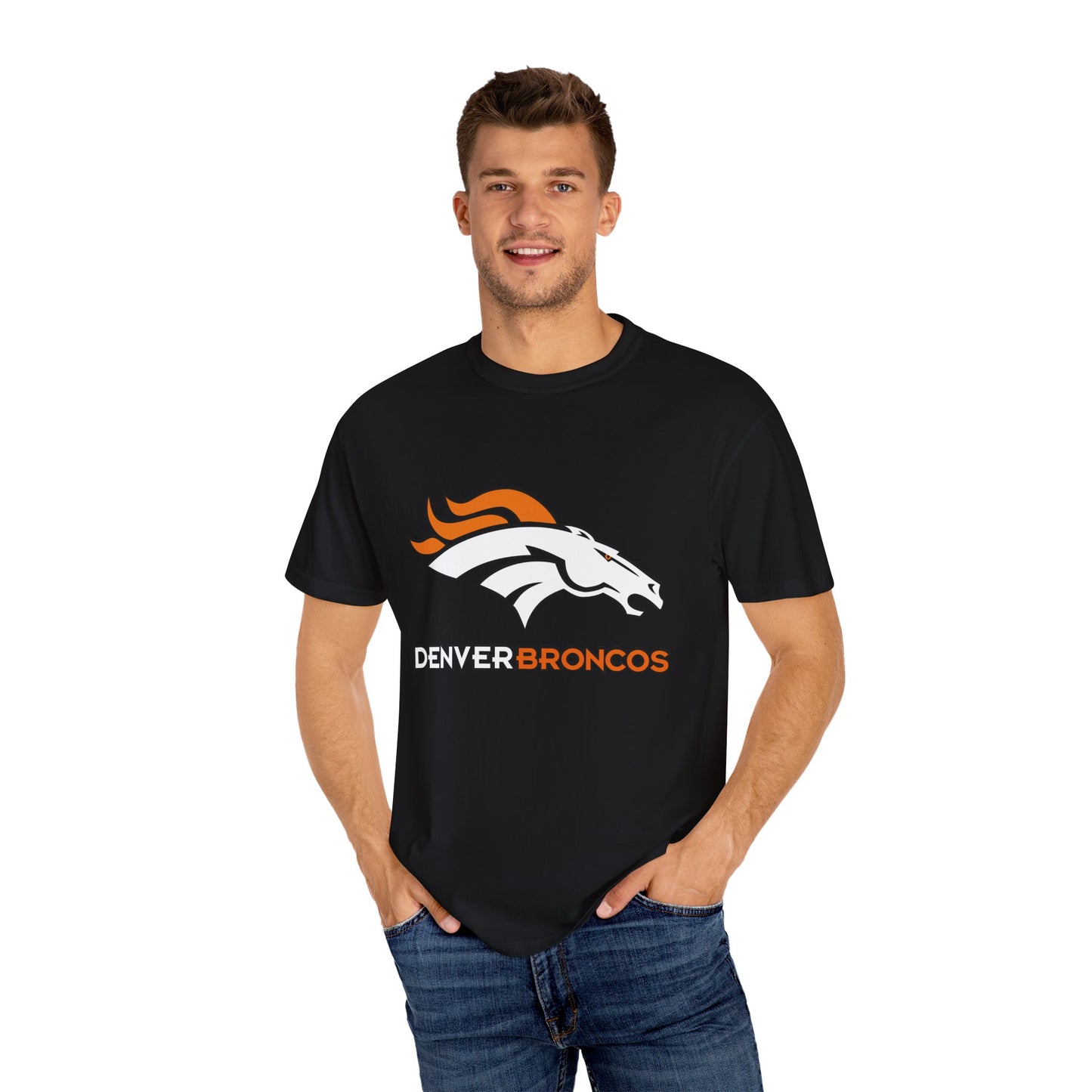 Denver Broncos Gear Garment-Dyed T-Shirt – Premium Cotton Tee for Customization