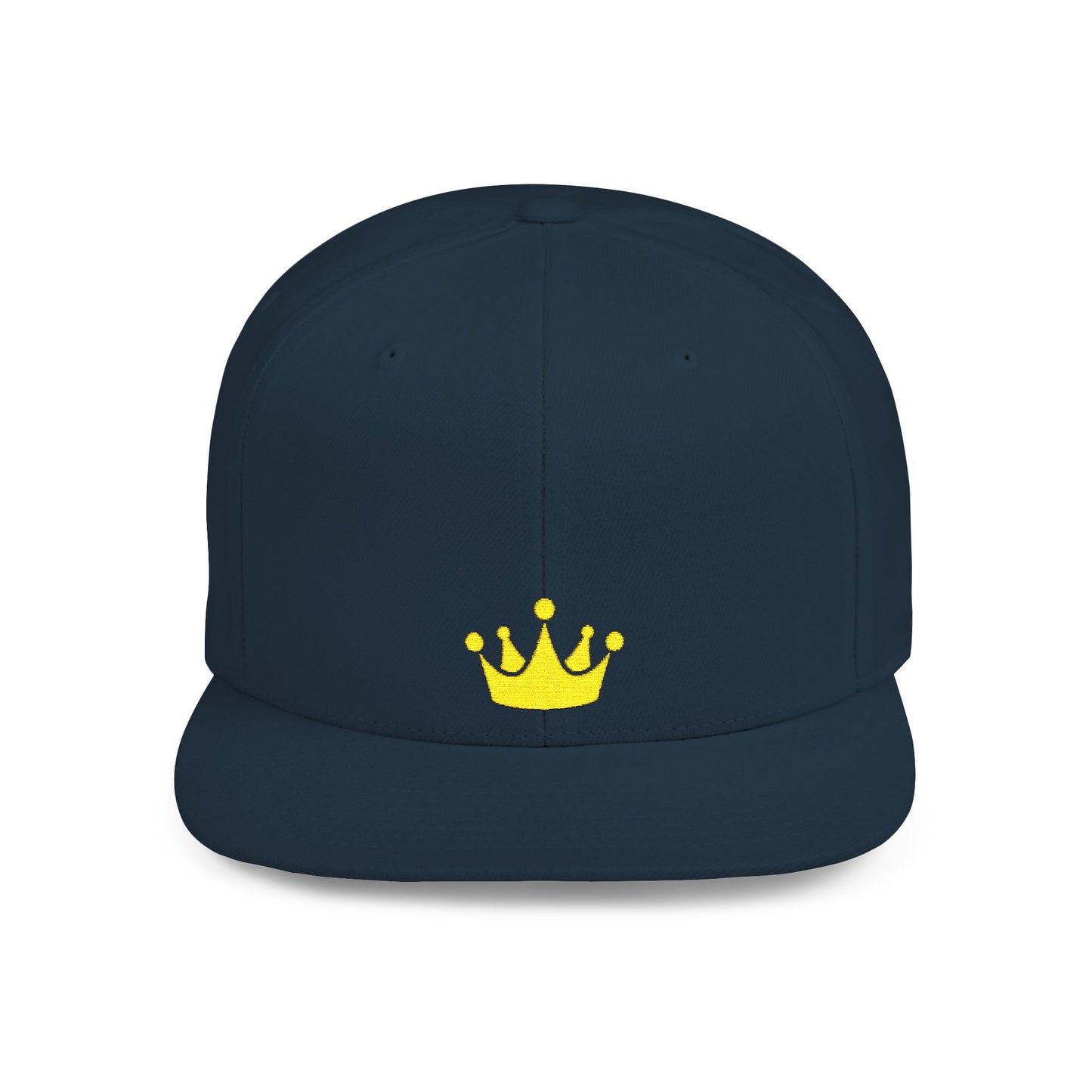 Icons Embroidered Crown Flat Bill Snapback – Lightweight, Custom Fit, Premium Quality