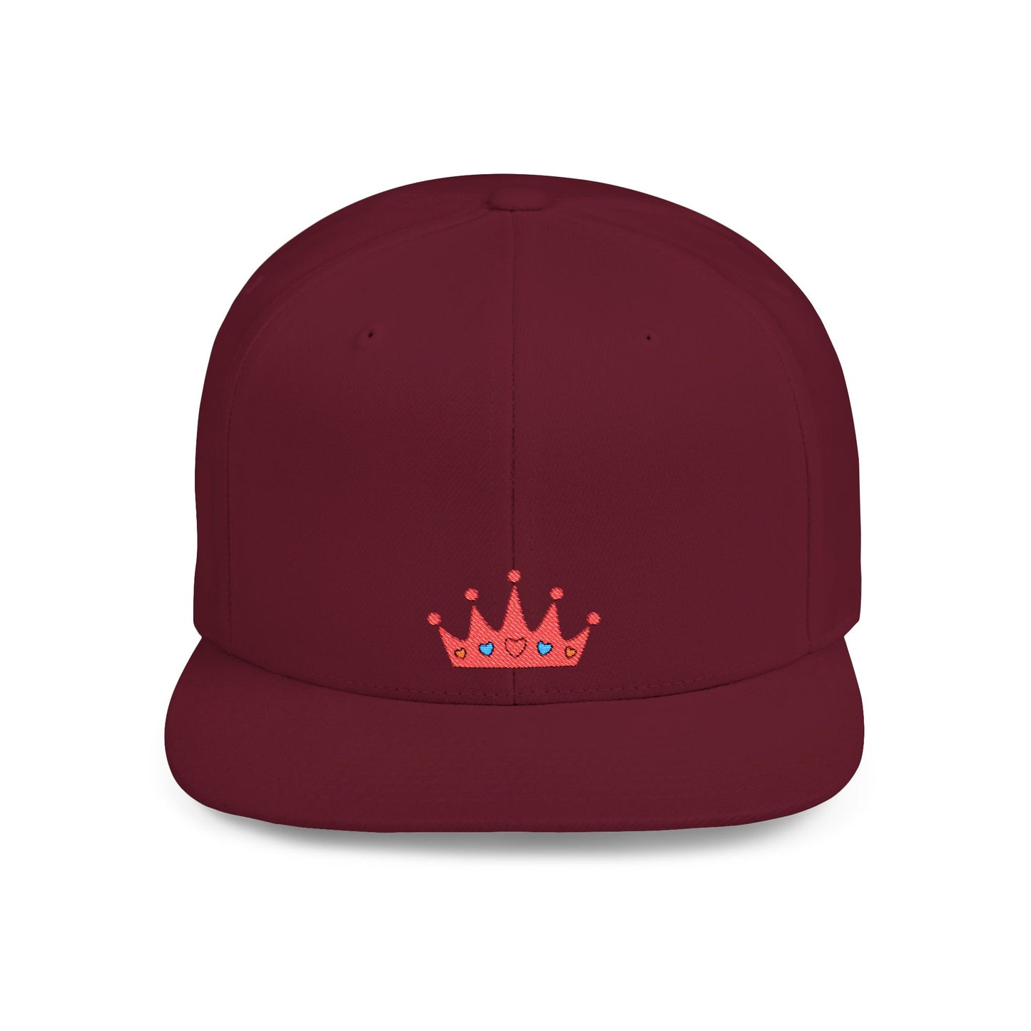 Icons Embroidered Crown Jewel Flat Bill Snapback – Lightweight, Custom Fit, Premium Quality