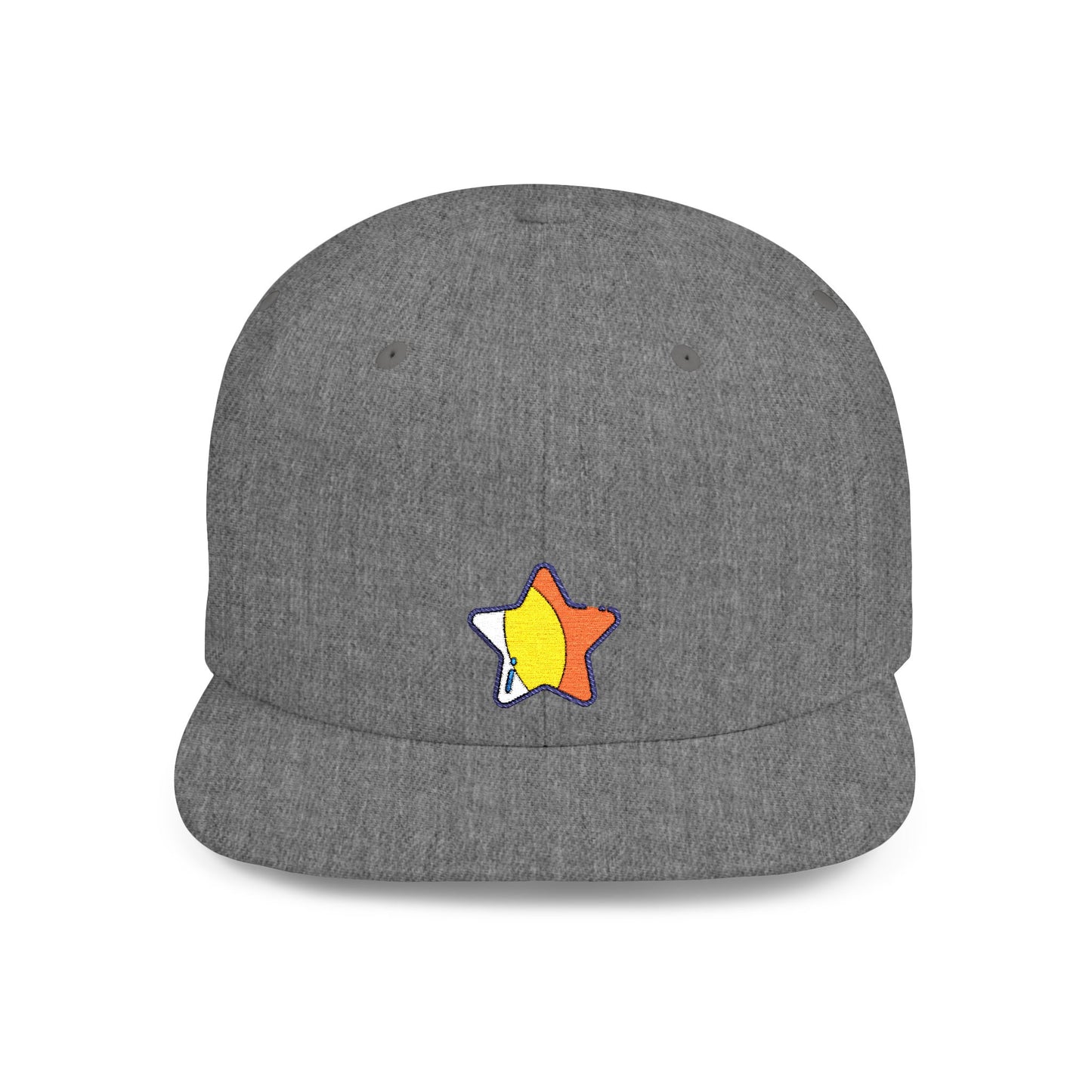 Icons Embroidered Star Yellow Flat Bill Snapback – Lightweight, Custom Fit, Premium Quality
