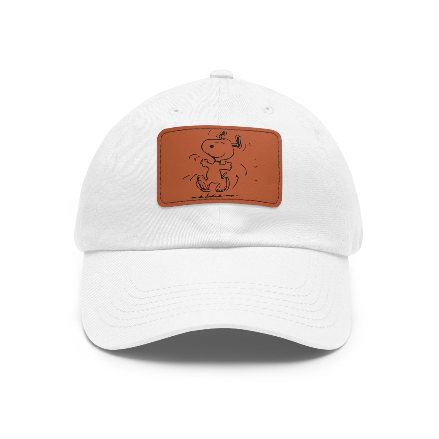 Dad Leather Patch Hat Dancing Snoopy  – Timeless Style, Perfect Fit