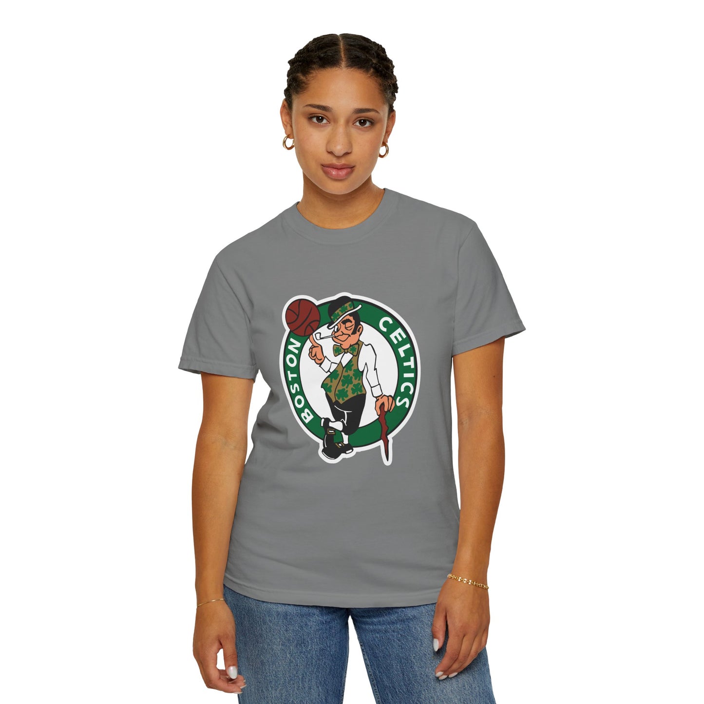 Boston Celtics Street Ball Style Garment-Dyed T-Shirt – Premium Cotton Tee for Customization