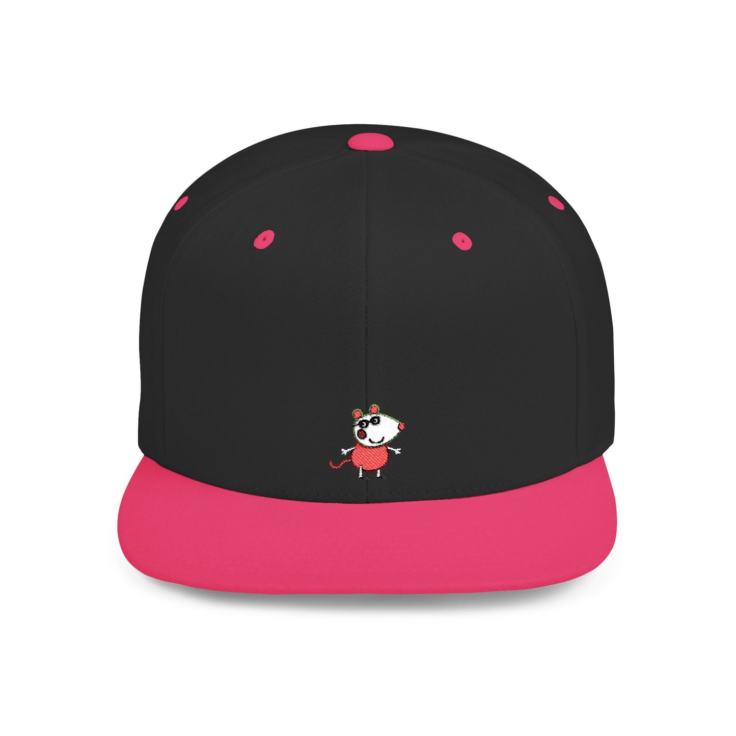 Icons Embroidered Peppa Flat Bill Snapback – Lightweight, Custom Fit, Premium Quality