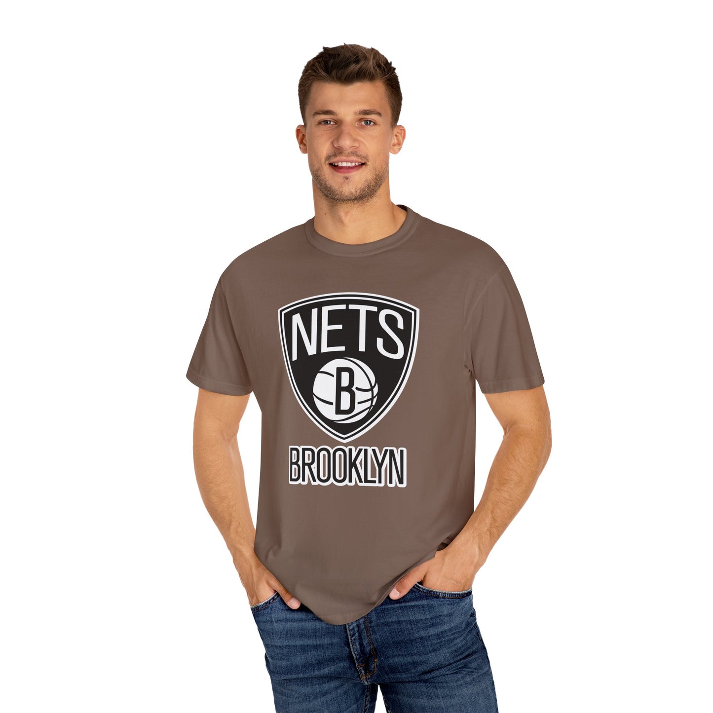 Brooklyn Nets Built Different Garment-Dyed T-Shirt – Premium Cotton Tee for Customization