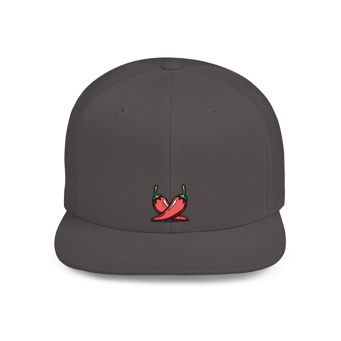 Icons Embroidered Chili Hot Flat Bill Snapback – Lightweight, Custom Fit, Premium Quality