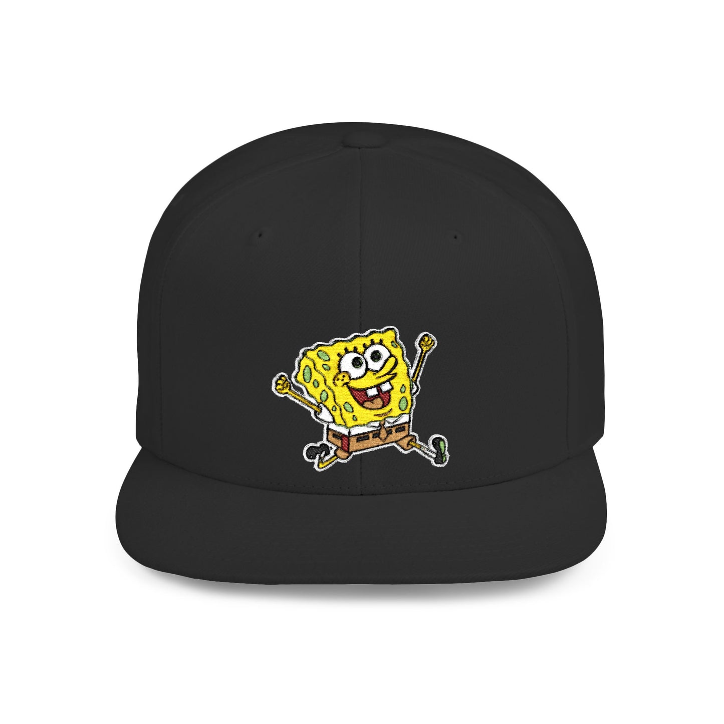 SpongeBob SquarePants Himself Flat Bill Snapback – Lightweight, Custom Fit, Premium Quality