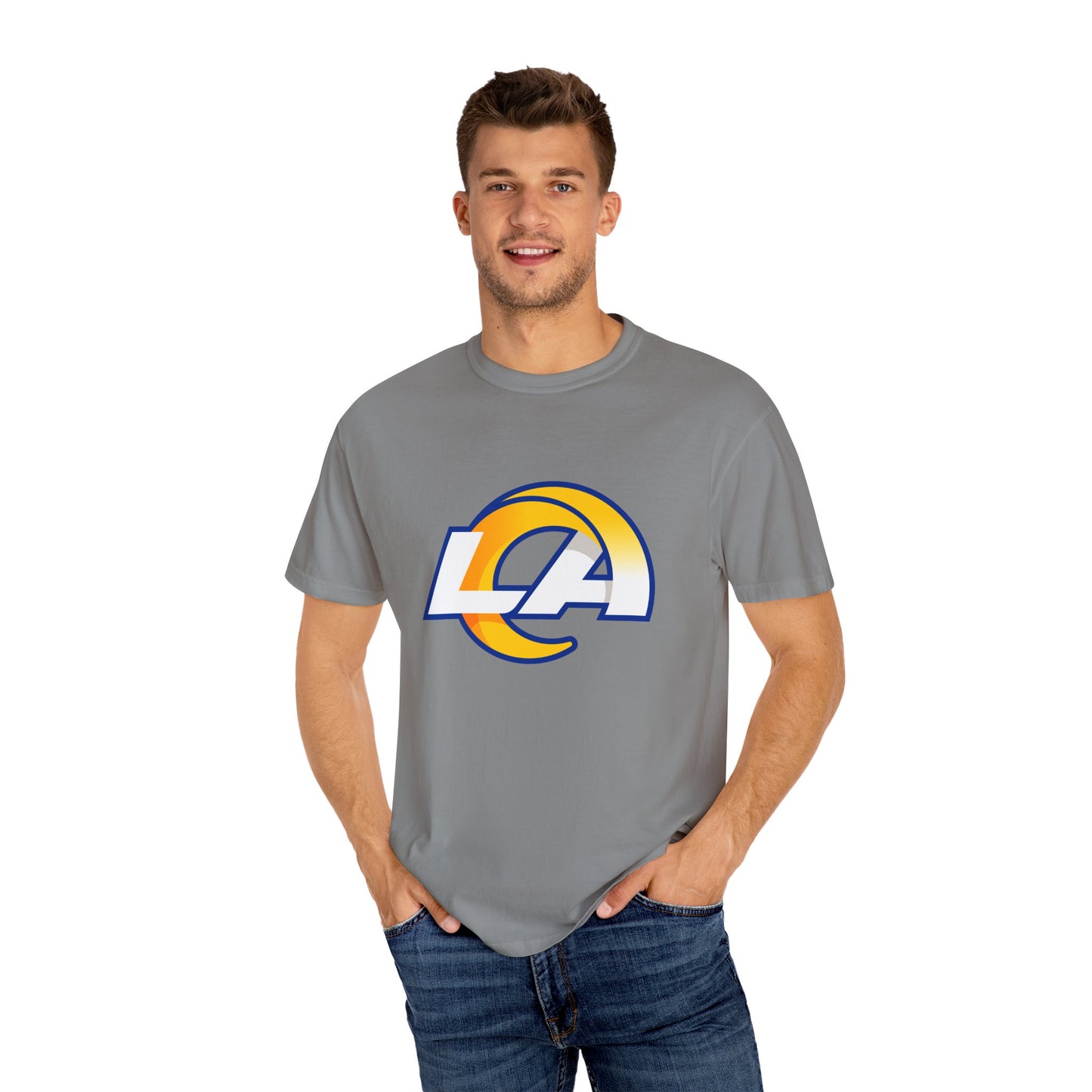 Los Angeles Rams Merchandise Garment-Dyed T-Shirt – Premium Cotton Tee for Customization