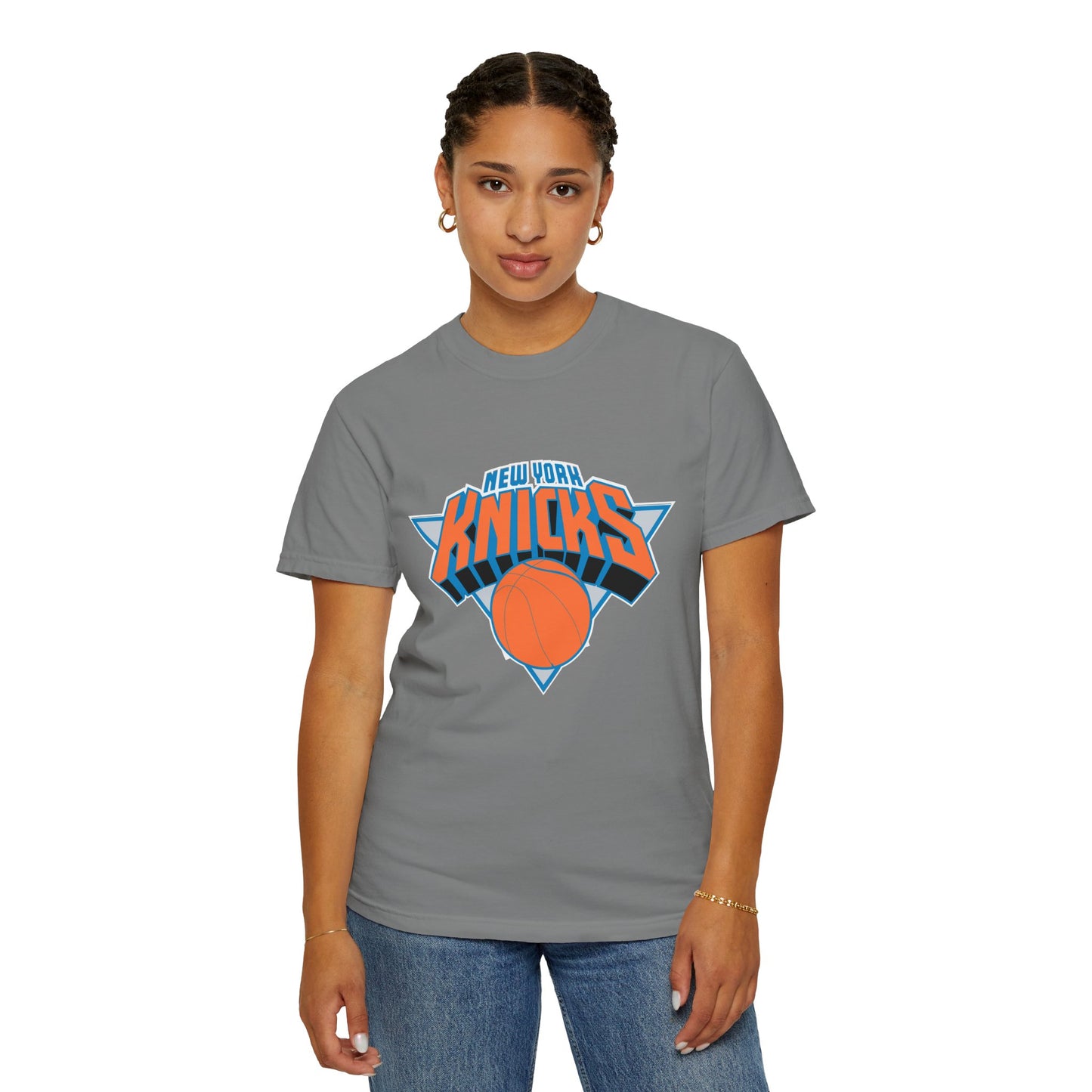 New York Knicks Hoop Lifestyle Garment-Dyed T-Shirt – Premium Cotton Tee for Customization