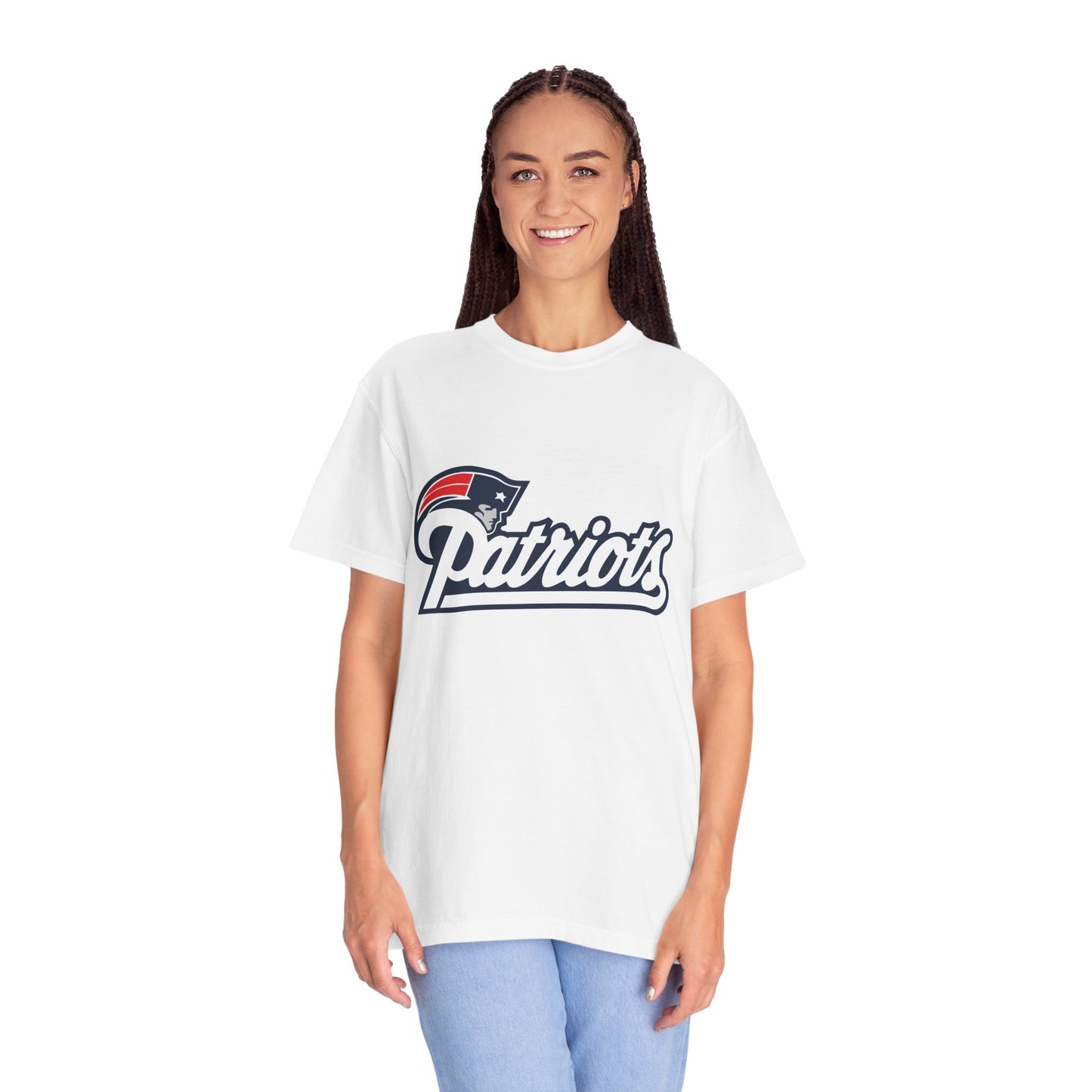 New England Patriots Fan Outfit Garment-Dyed T-Shirt – Premium Cotton Tee for Customization