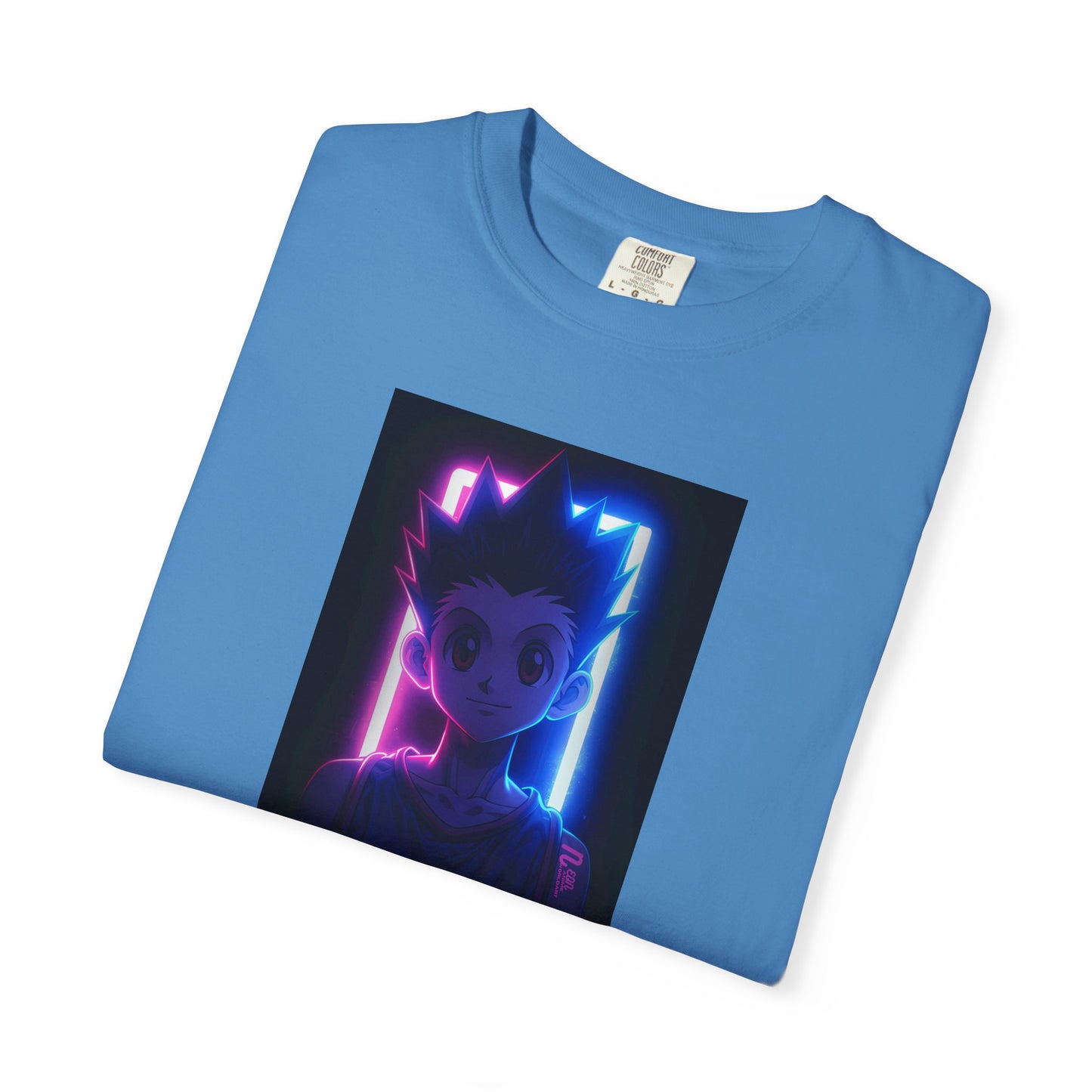 Hunter x Hunter Neon Art Garment-Dyed T-Shirt – Premium Cotton Tee for Customization