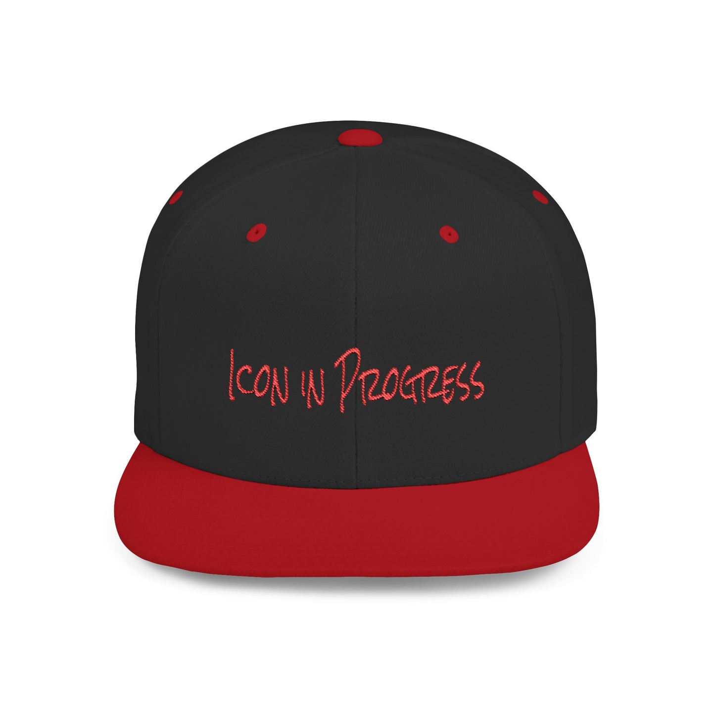 Text Icon in Progress Flat Bill Snapback – Lightweight, Custom Fit, Premium Quality