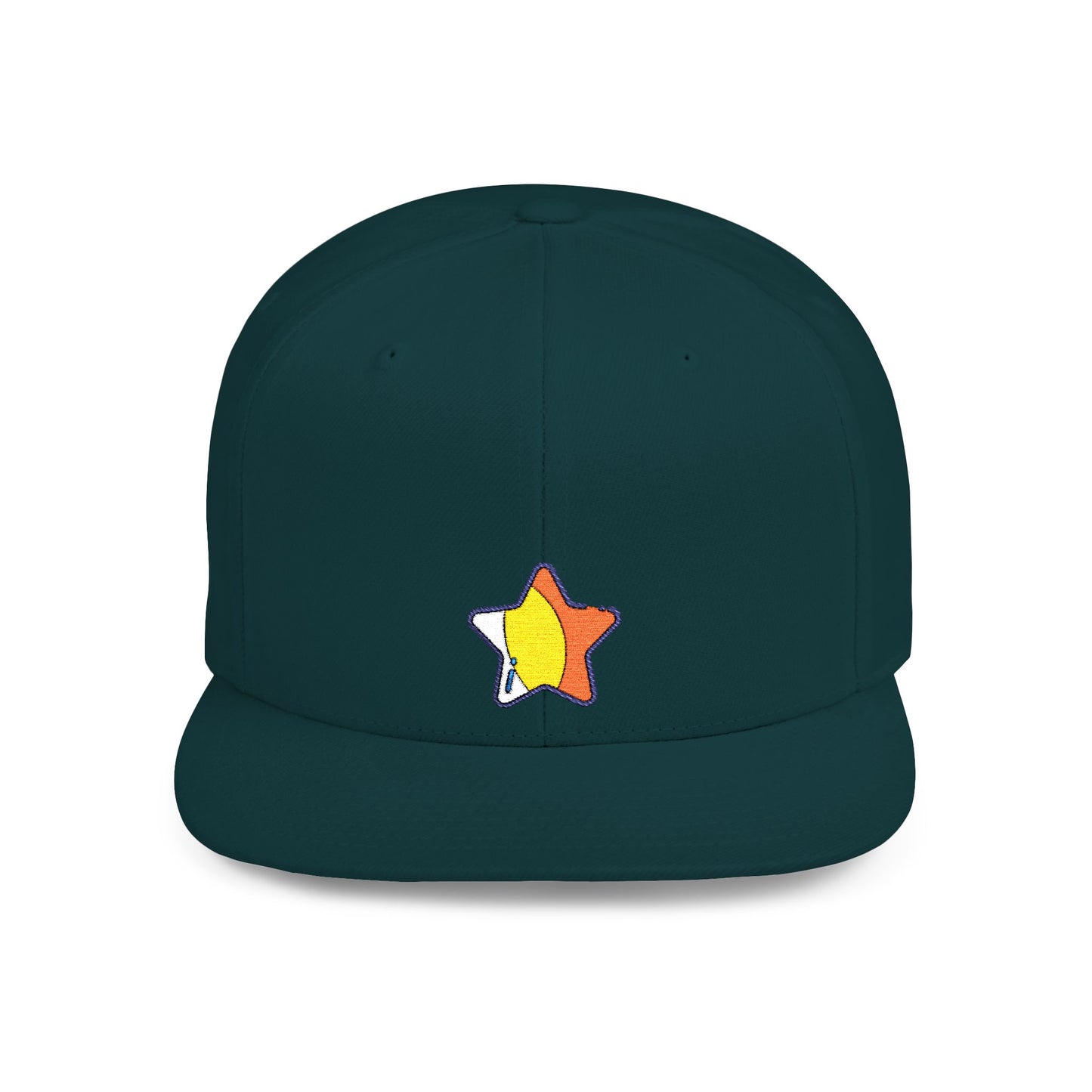 Icons Embroidered Star Yellow Flat Bill Snapback – Lightweight, Custom Fit, Premium Quality