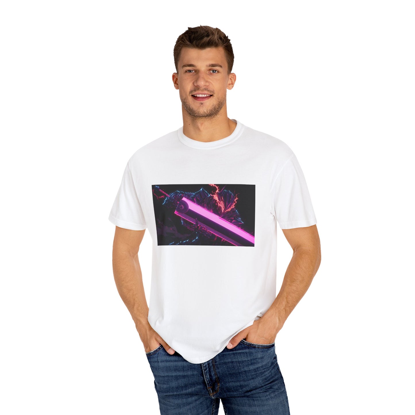 Berserk Neon Guts Purple Garment-Dyed T-Shirt – Premium Cotton Tee