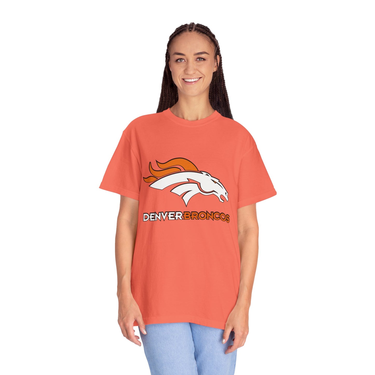 Denver Broncos Gear Garment-Dyed T-Shirt – Premium Cotton Tee for Customization