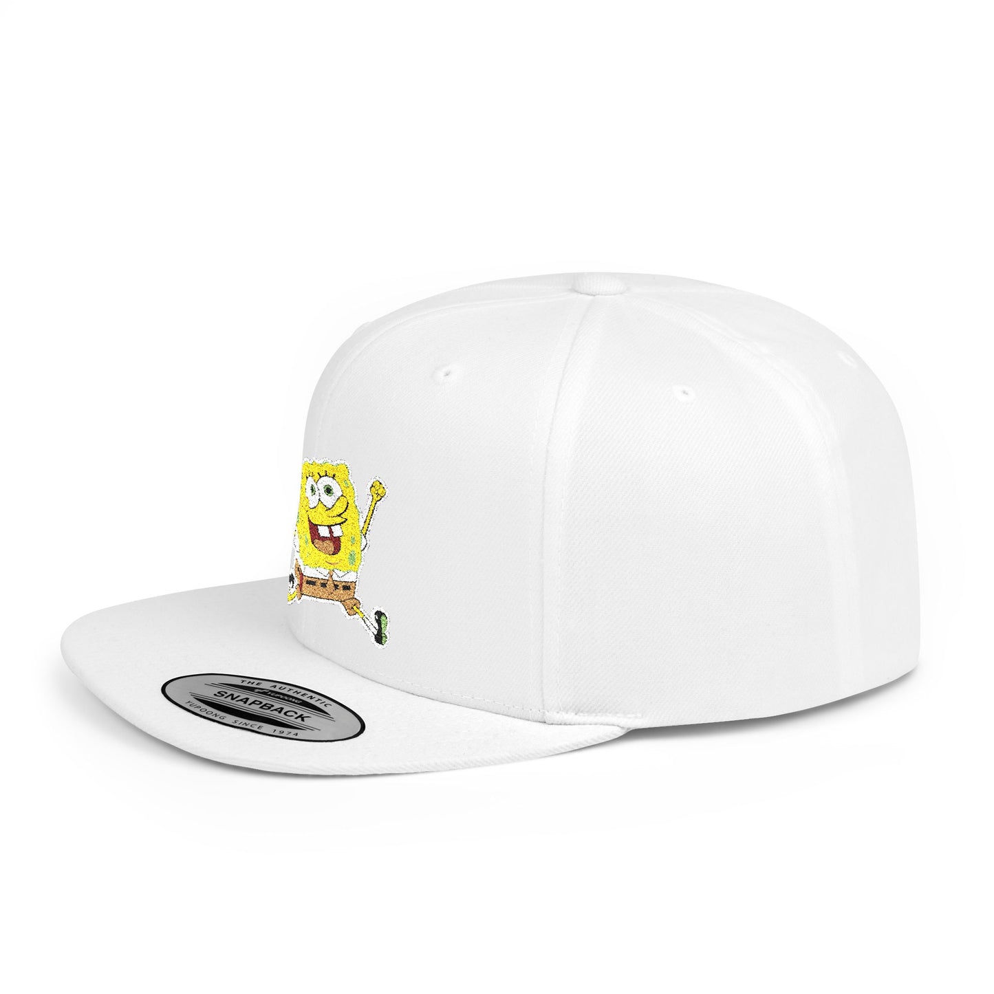 SpongeBob SquarePants Himself Flat Bill Snapback – Lightweight, Custom Fit, Premium Quality