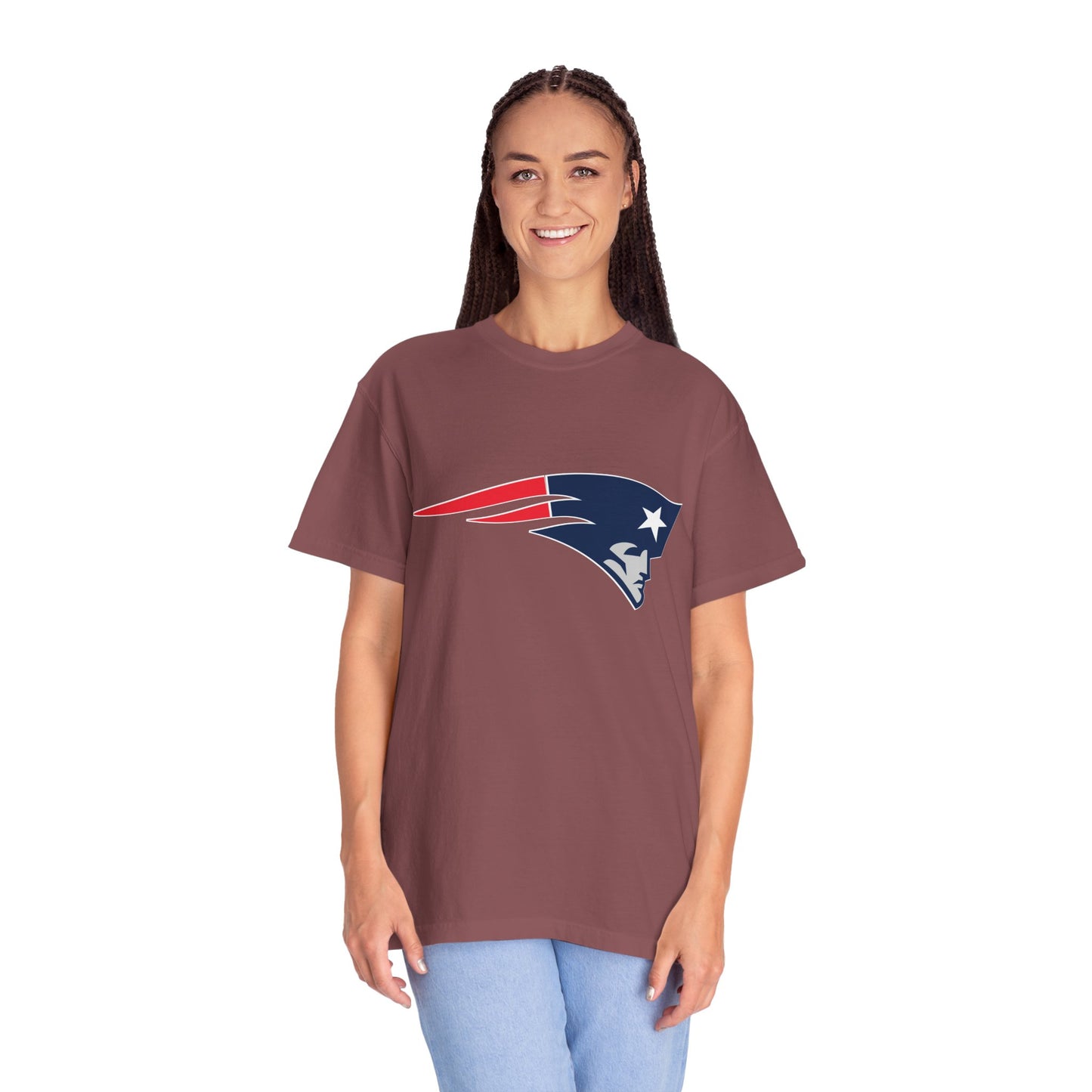 New England Patriots Gear Garment-Dyed T-Shirt – Premium Cotton Tee for Customization