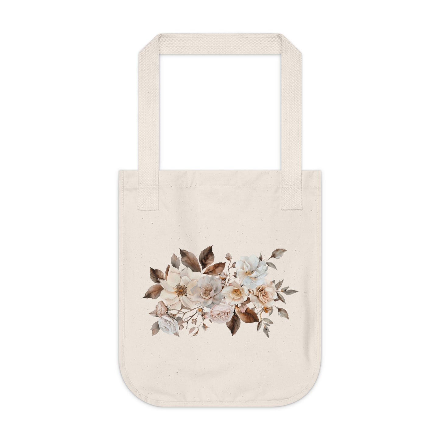 Copy of Copy of Flowers Angels Floral Organic Canvas Tote Bag - Eco-Friendly Carryall for Everyday Use