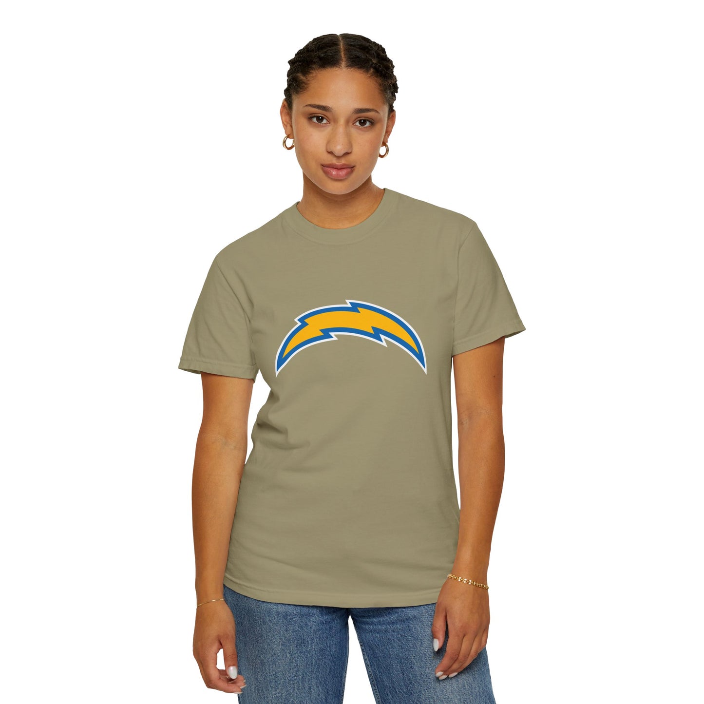 Los Angeles Chargers Team Merch Garment-Dyed T-Shirt – Premium Cotton Tee for Customization