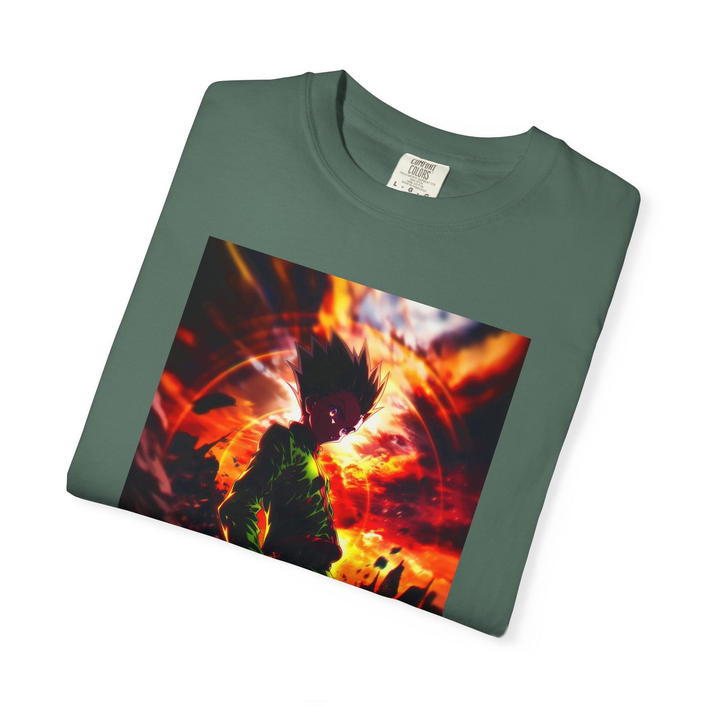 Hunter x Hunter AMOLED Gon Freecss Garment-Dyed T-Shirt – Premium Cotton Tee for Customization