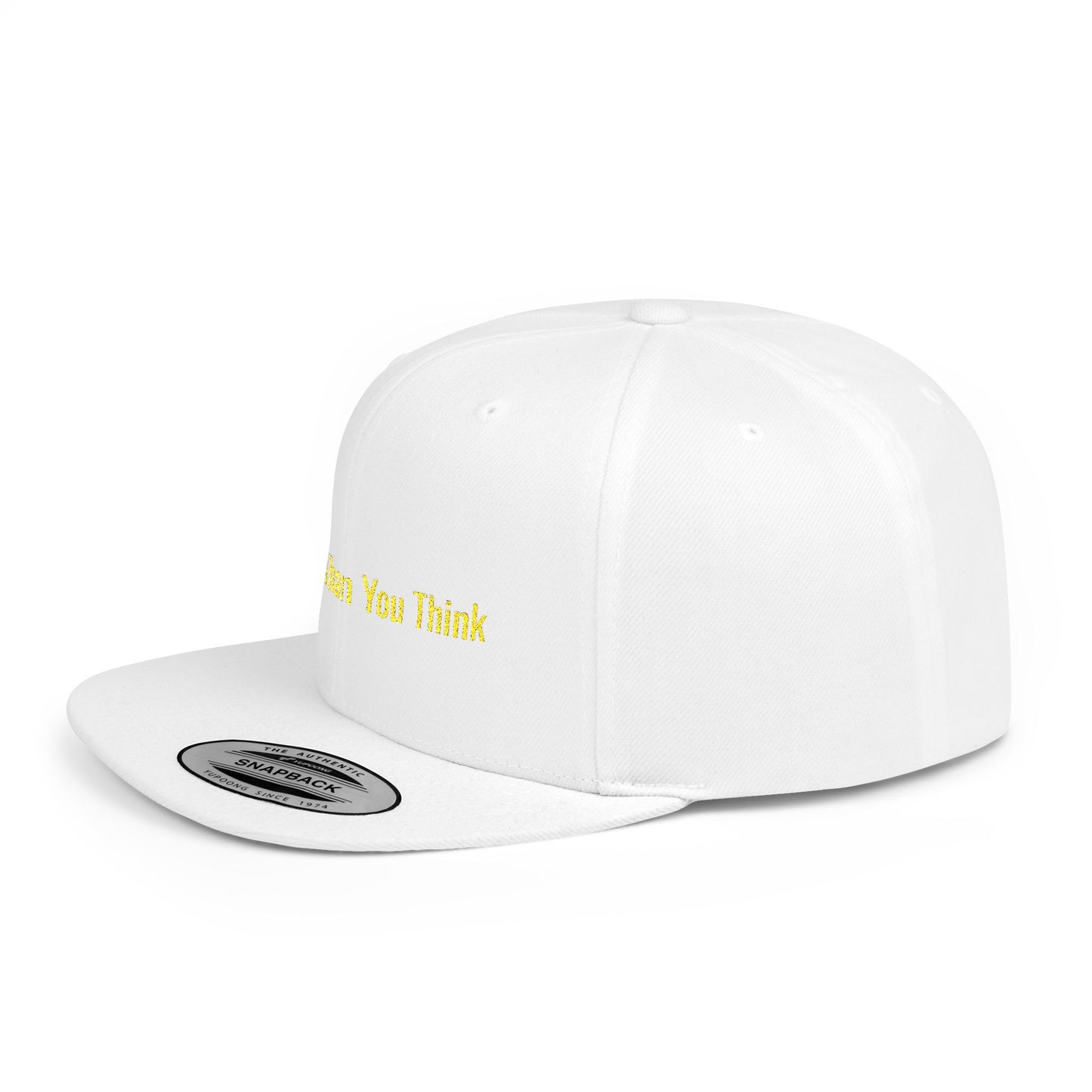 Text Cooler Than You Think Flat Bill Snapback – Lightweight, Custom Fit, Premium Quality