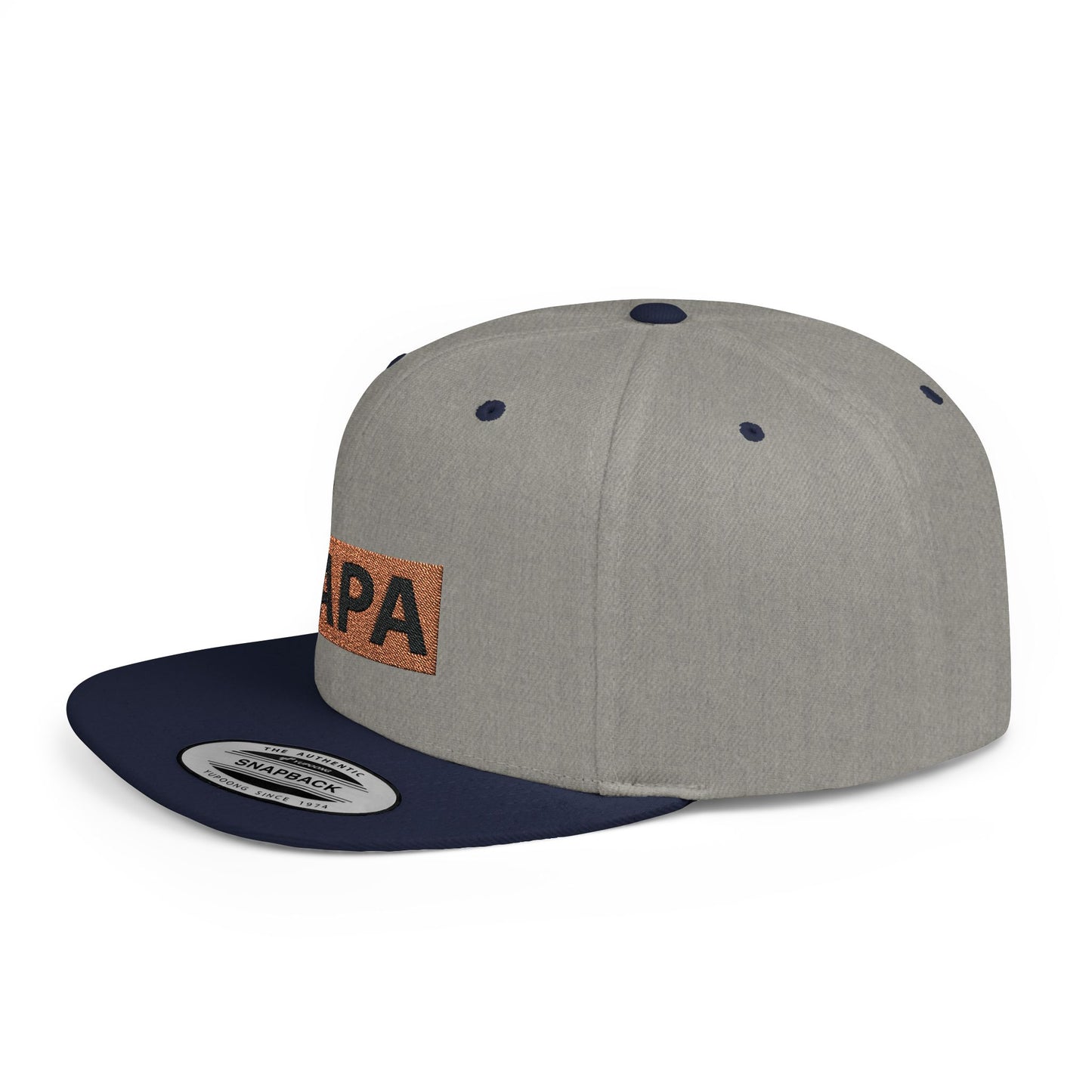 Papa Flat Bill Snapback – Lightweight, Custom Fit, Premium Quality