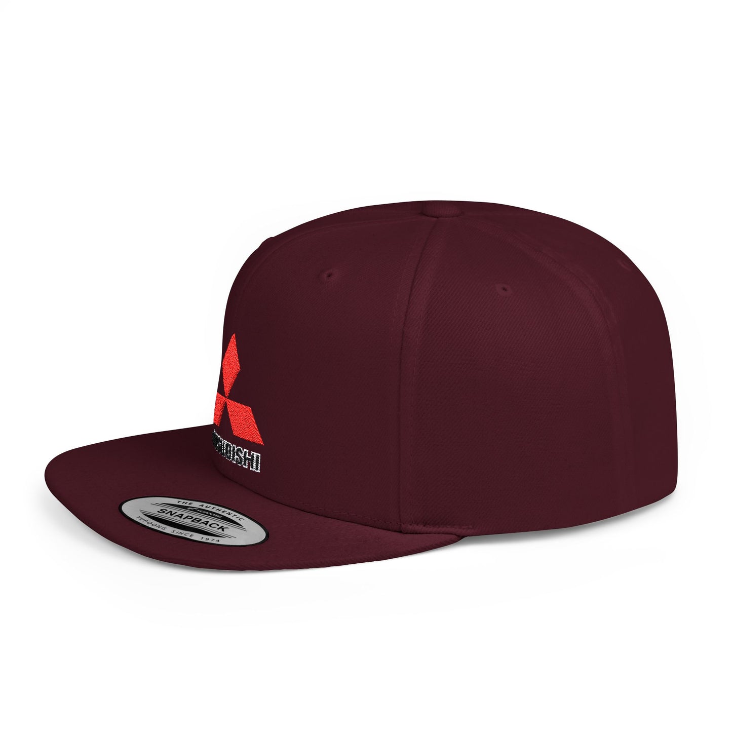 Mitsubishi Flat Bill Snapback – Lightweight, Custom Fit, Premium Quality