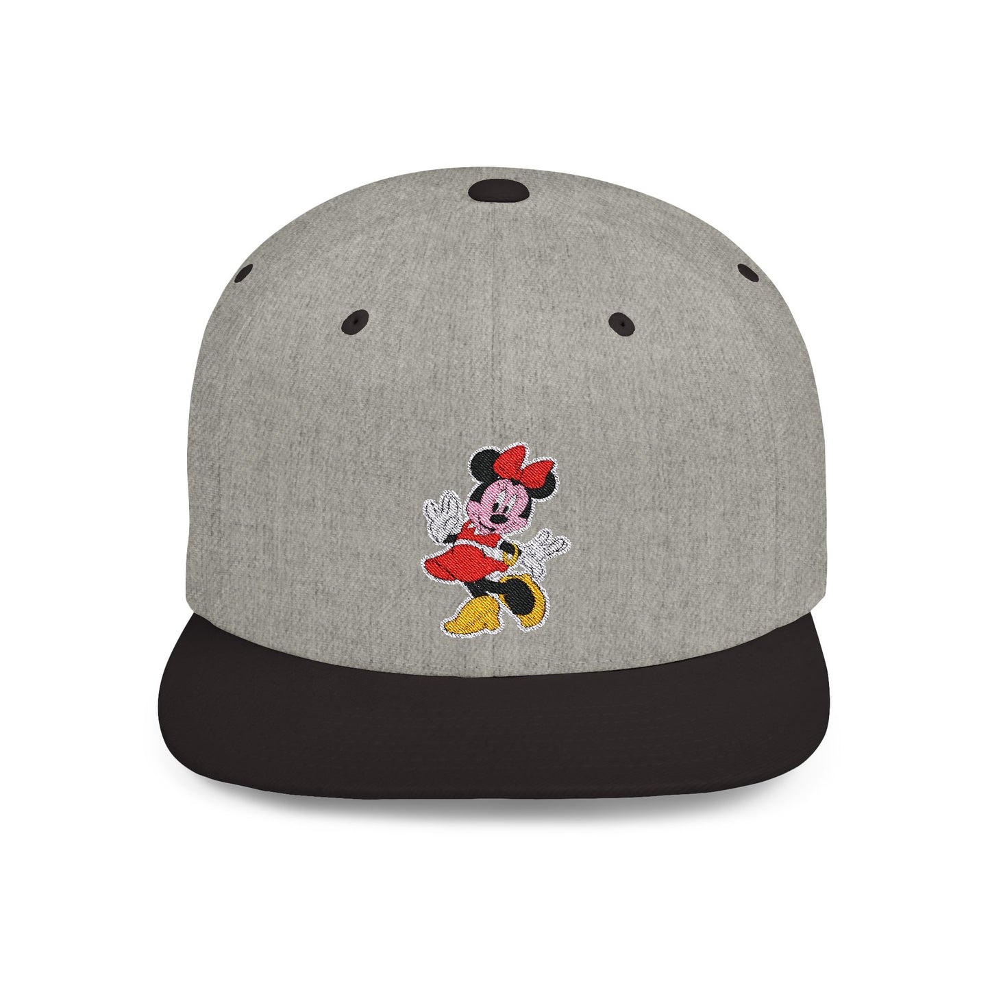 Minnie Mouse Art Flat Bill Snapback – Lightweight, Custom Fit, Premium Quality