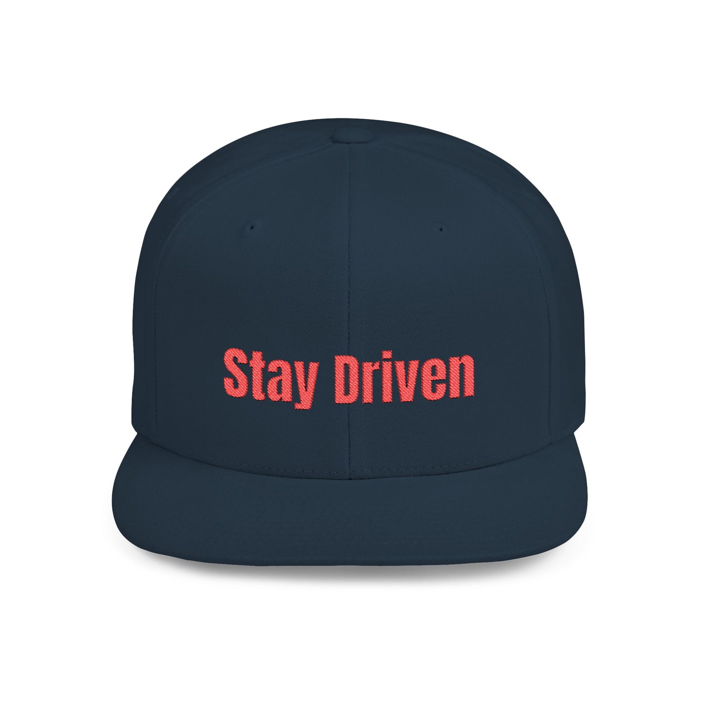 Text Stay Driven Flat Bill Snapback – Lightweight, Custom Fit, Premium Quality