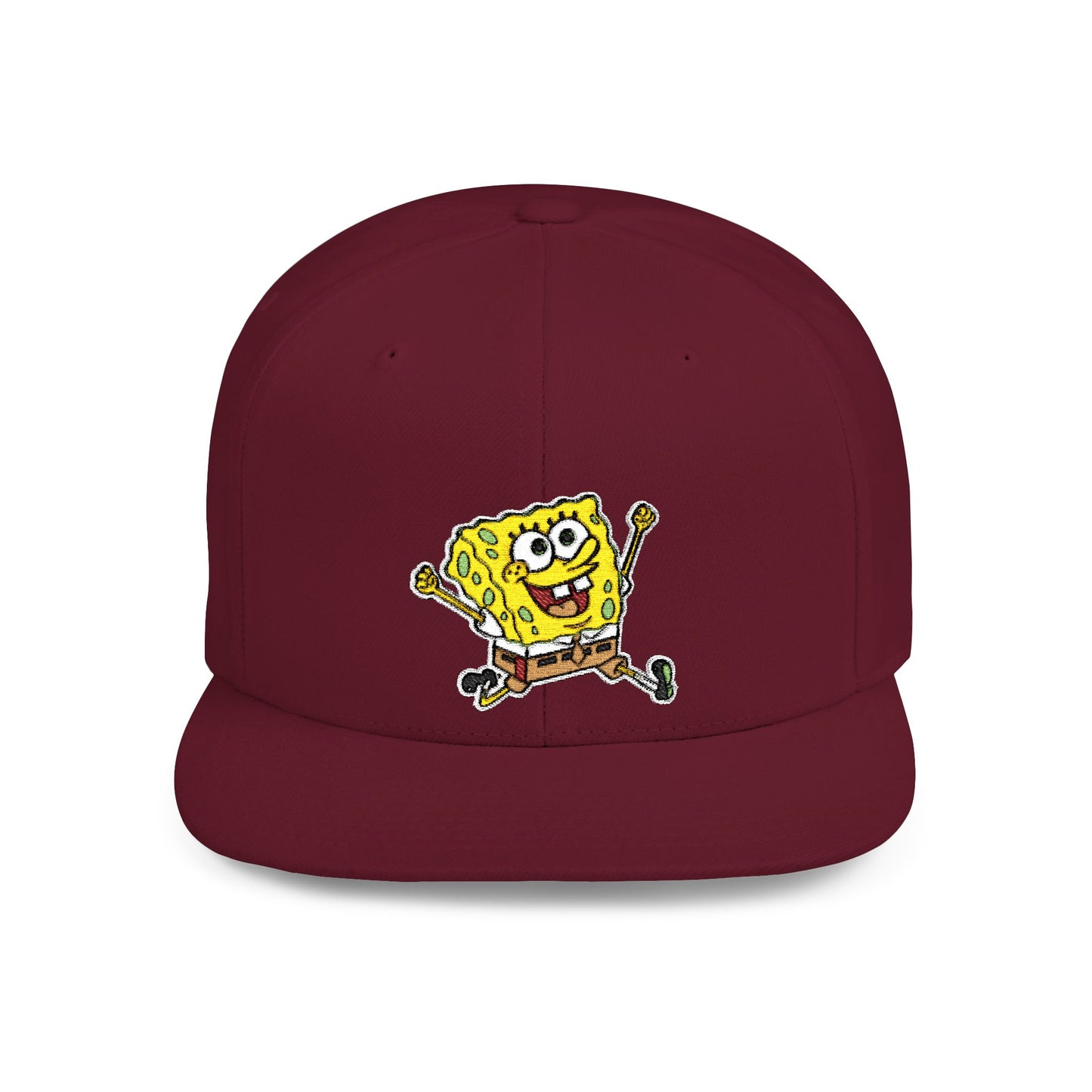 SpongeBob SquarePants Himself Flat Bill Snapback – Lightweight, Custom Fit, Premium Quality