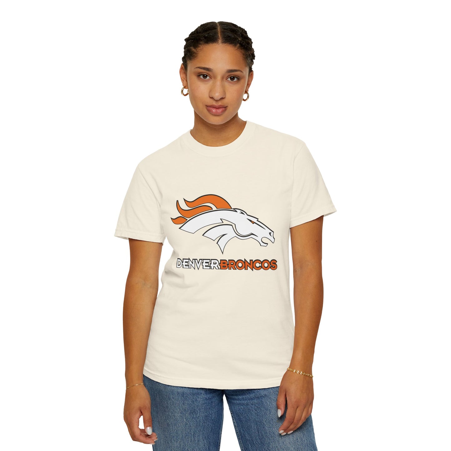 Denver Broncos Gear Garment-Dyed T-Shirt – Premium Cotton Tee for Customization