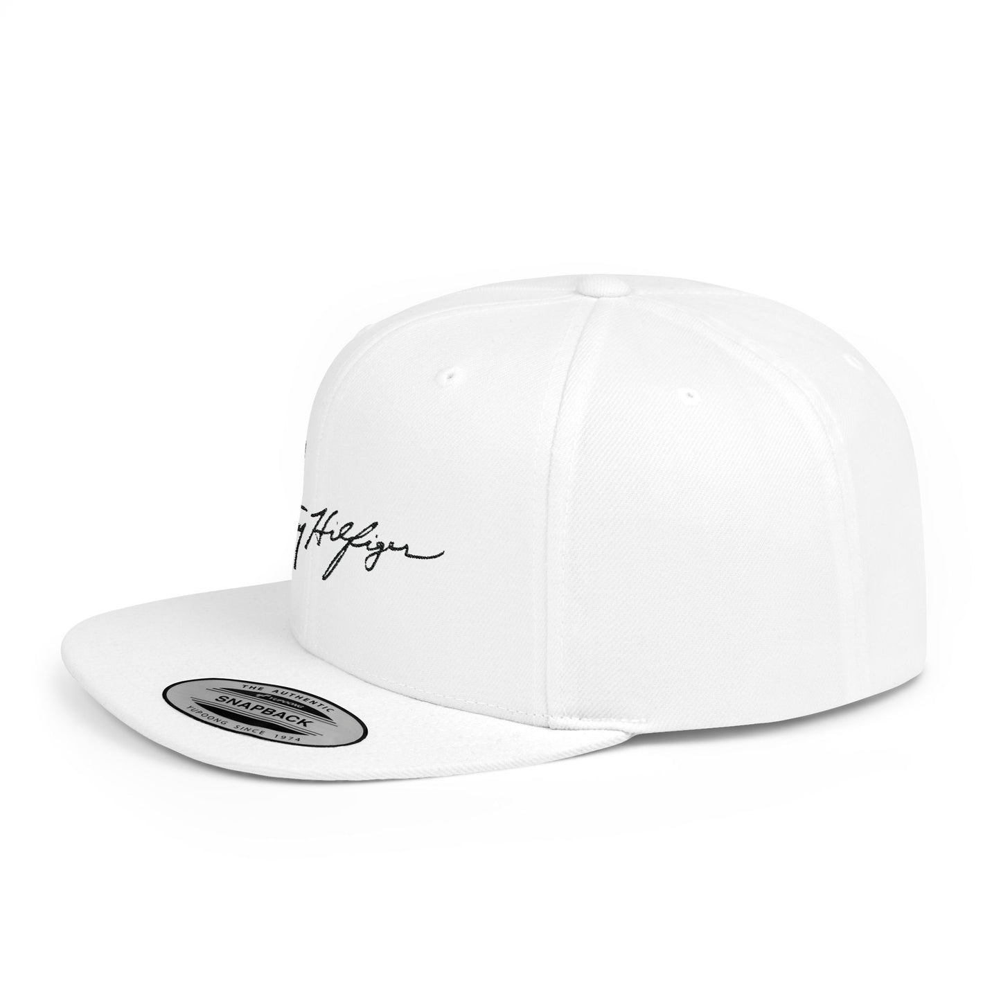 Tommy Hilfiger Signature Flat Bill Snapback – Lightweight, Custom Fit, Premium Quality