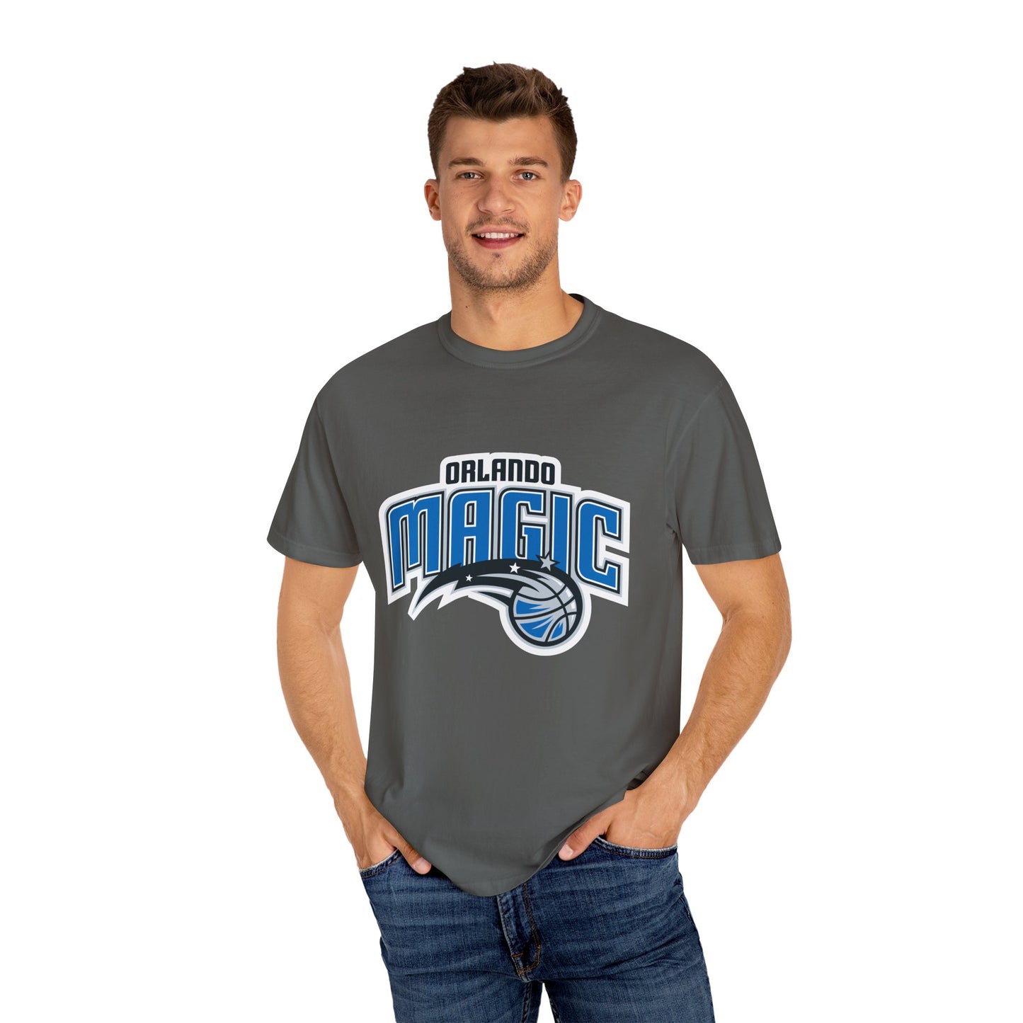 Orlando Magic Hoop Lifestyle Garment-Dyed T-Shirt – Premium Cotton Tee for Customization