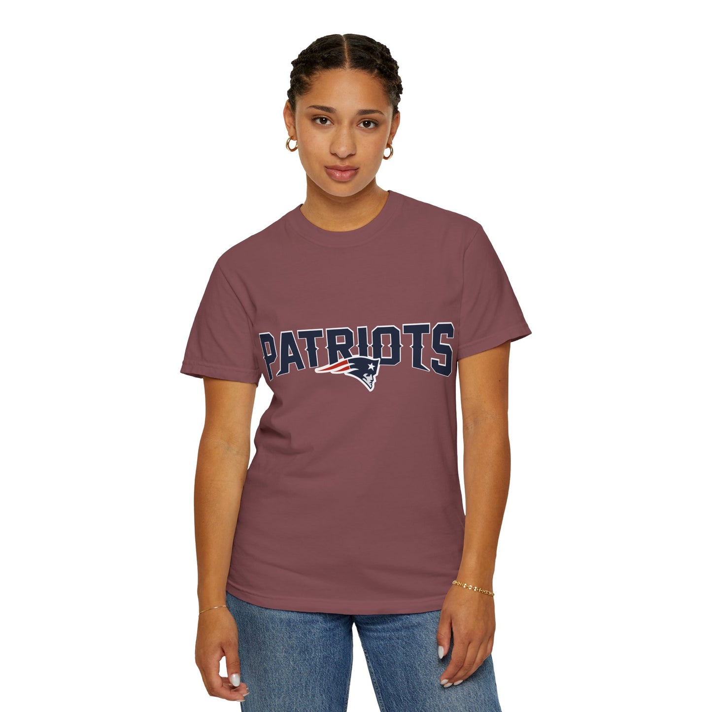 New England Patriots Football Merchandise Garment-Dyed T-Shirt – Premium Cotton Tee for Customization