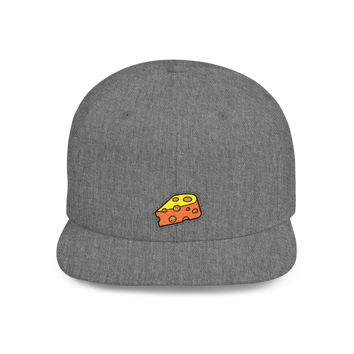Icons Embroidered Cheese Flat Bill Snapback – Lightweight, Custom Fit, Premium Quality