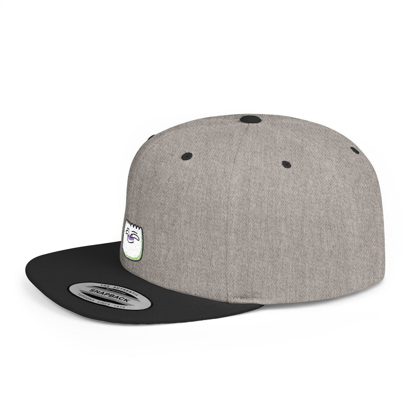 Icons Embroidered Hehe Face Flat Bill Snapback – Lightweight, Custom Fit, Premium Quality