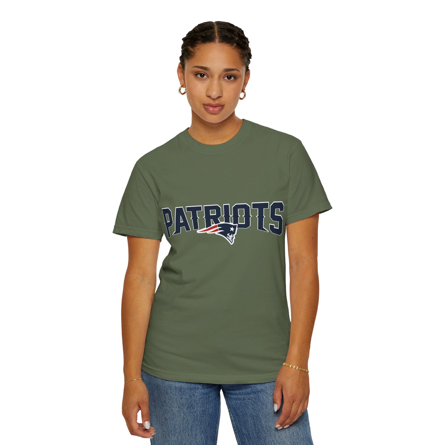 New England Patriots Football Merchandise Garment-Dyed T-Shirt – Premium Cotton Tee for Customization