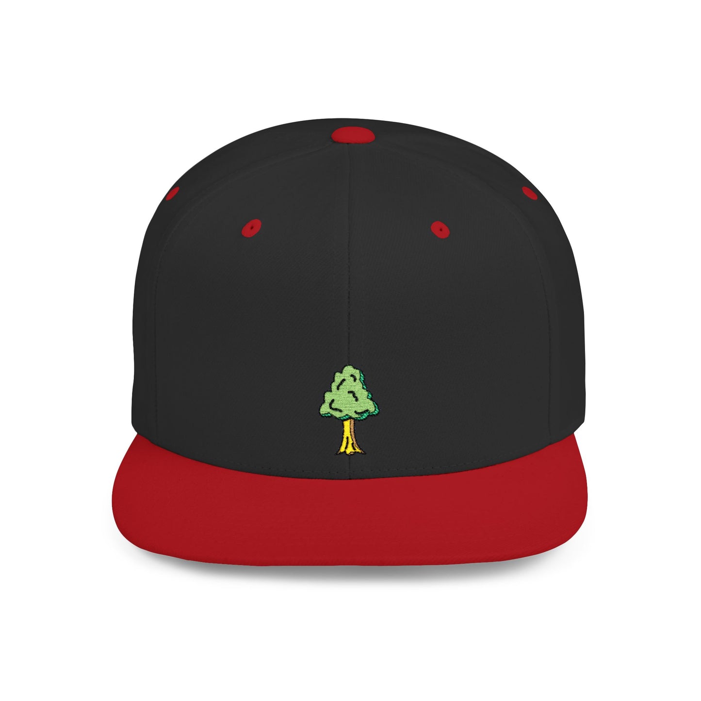 Icons Embroidered Tree Flat Bill Snapback – Lightweight, Custom Fit, Premium Quality