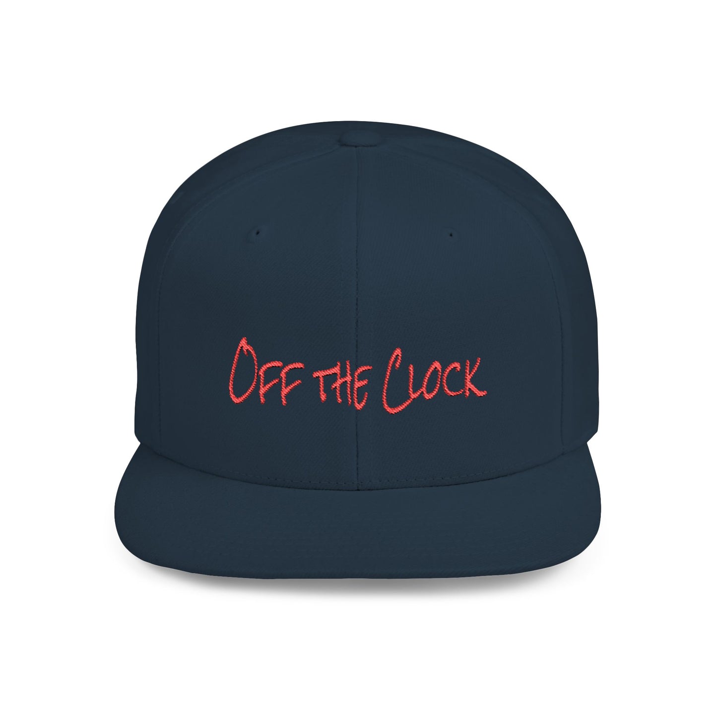 Text Off the Clock Flat Bill Snapback – Lightweight, Custom Fit, Premium Quality