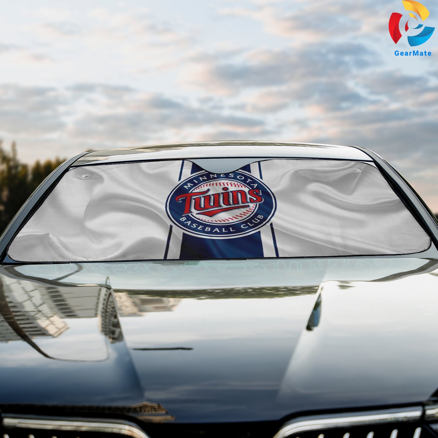 Minnesota Twins MLB Baseball Team Logo Reflective Car Sunshade – Premium Heat & UV Protection, Universal Fit