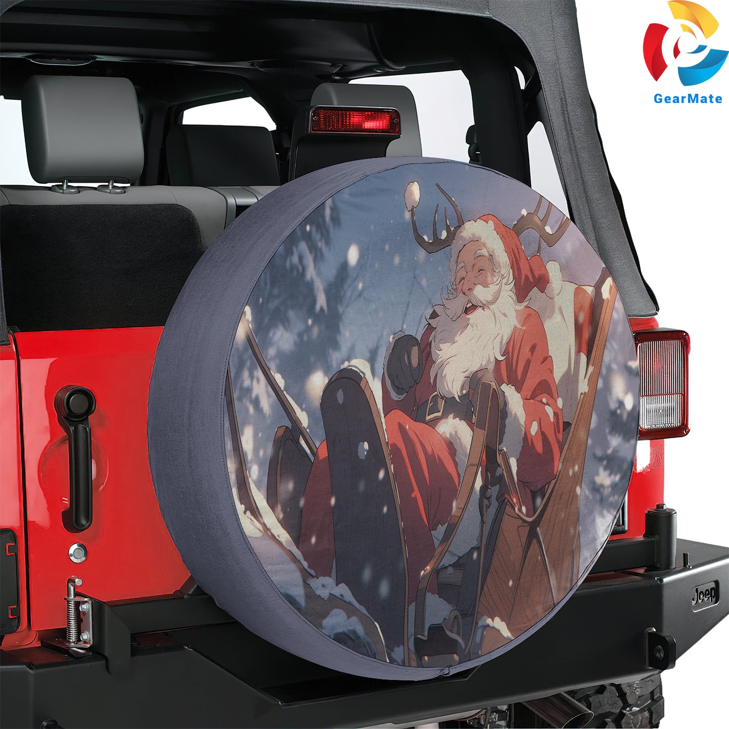 Merry Christmas 2024 Santa Season Spare Tire Cover – Premium Waterproof UV Resistant Protector