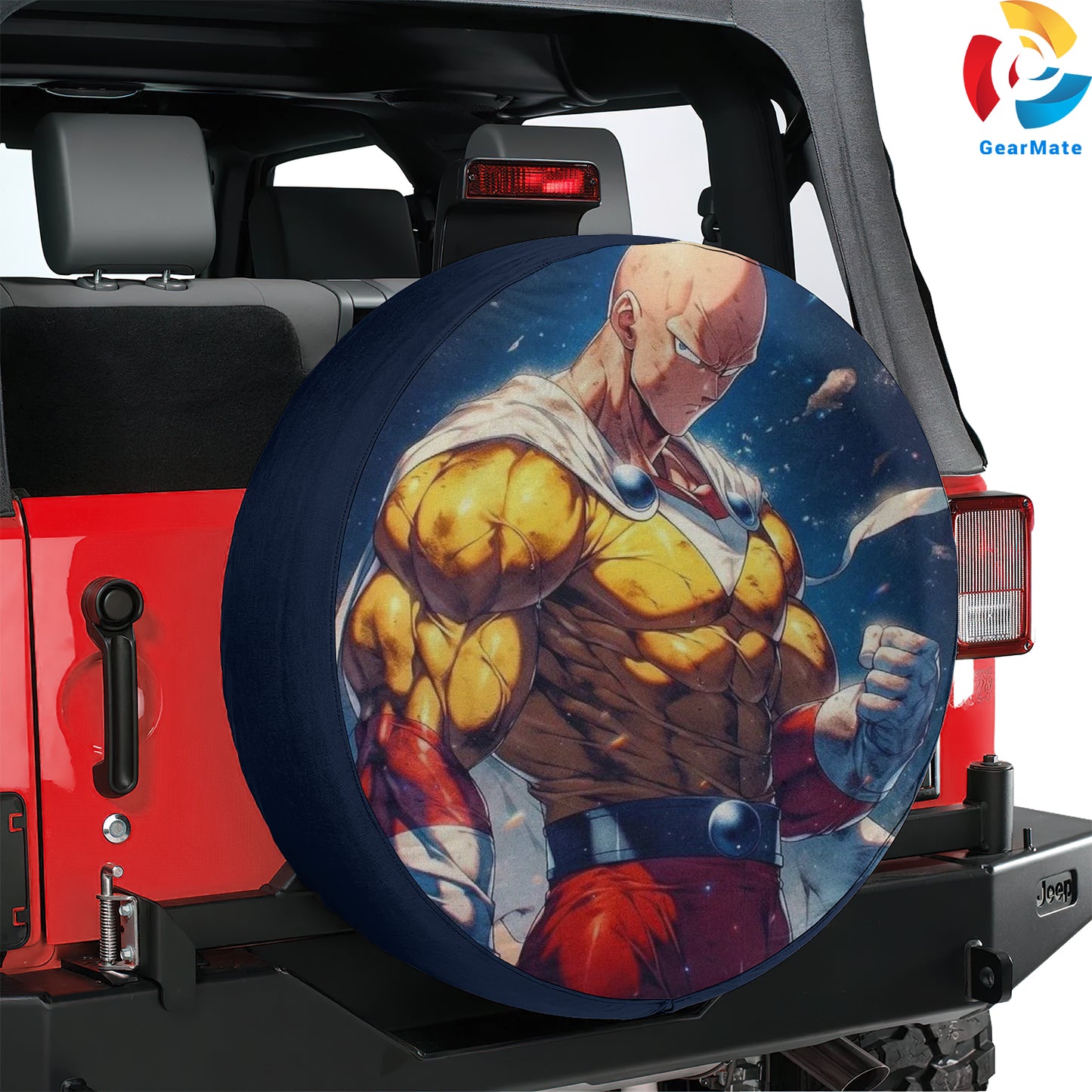 One Punch Man Anime Fans Spare Tire Cover – Premium Waterproof UV-Resistant Protector