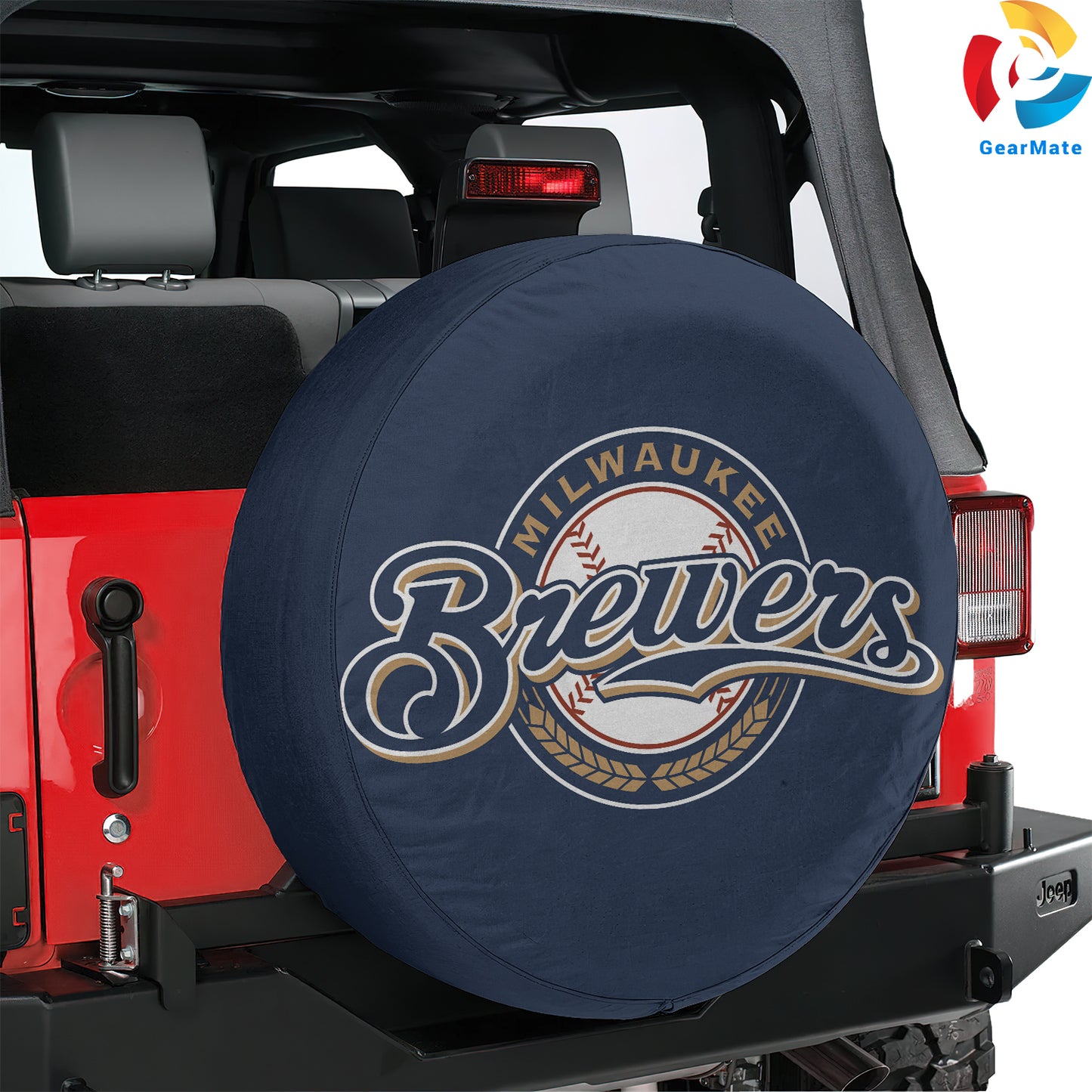 Milwaukee Brewers MLB Baseball Spare Tire Cover – Premium Waterproof UV-Resistant Protector